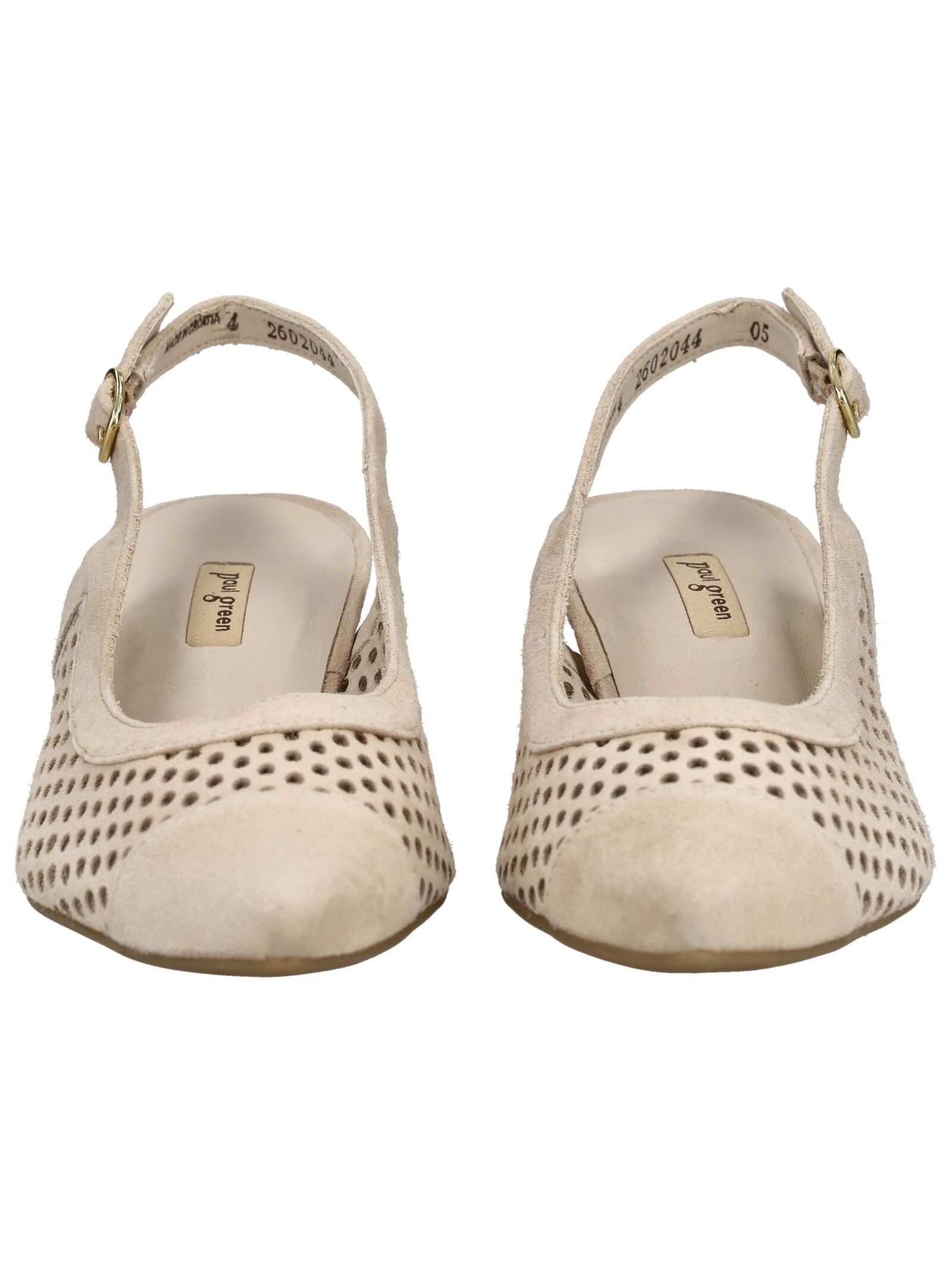 Slingpumps PAUL GREEN "Paul Green Pumps Leder", Damen, Gr. 40, beige, Leder, Schuhe Slingpumps 3