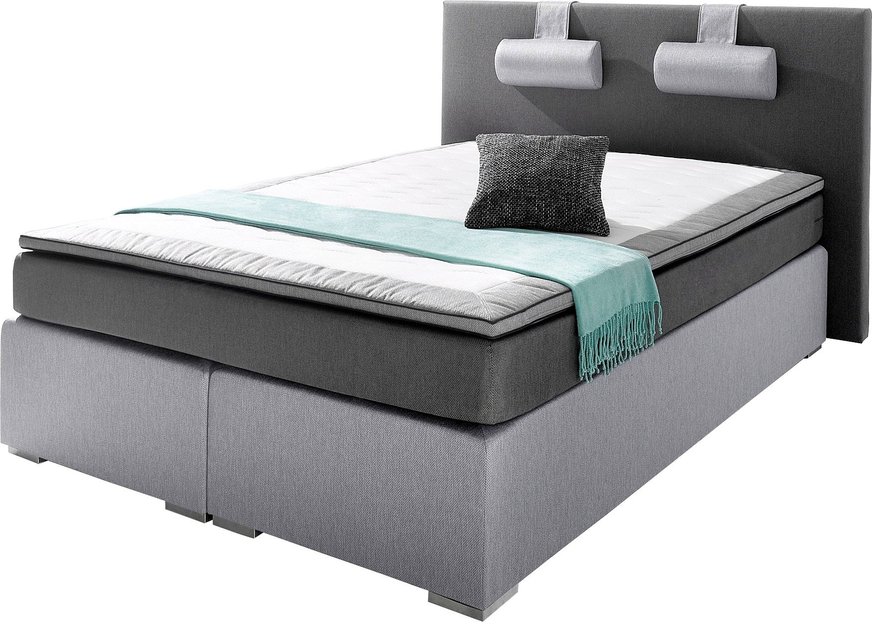 ATLANTIC home collection Boxspringbett »Rick«, mit Bonnell-Federkernmatratze, inkl. Topper