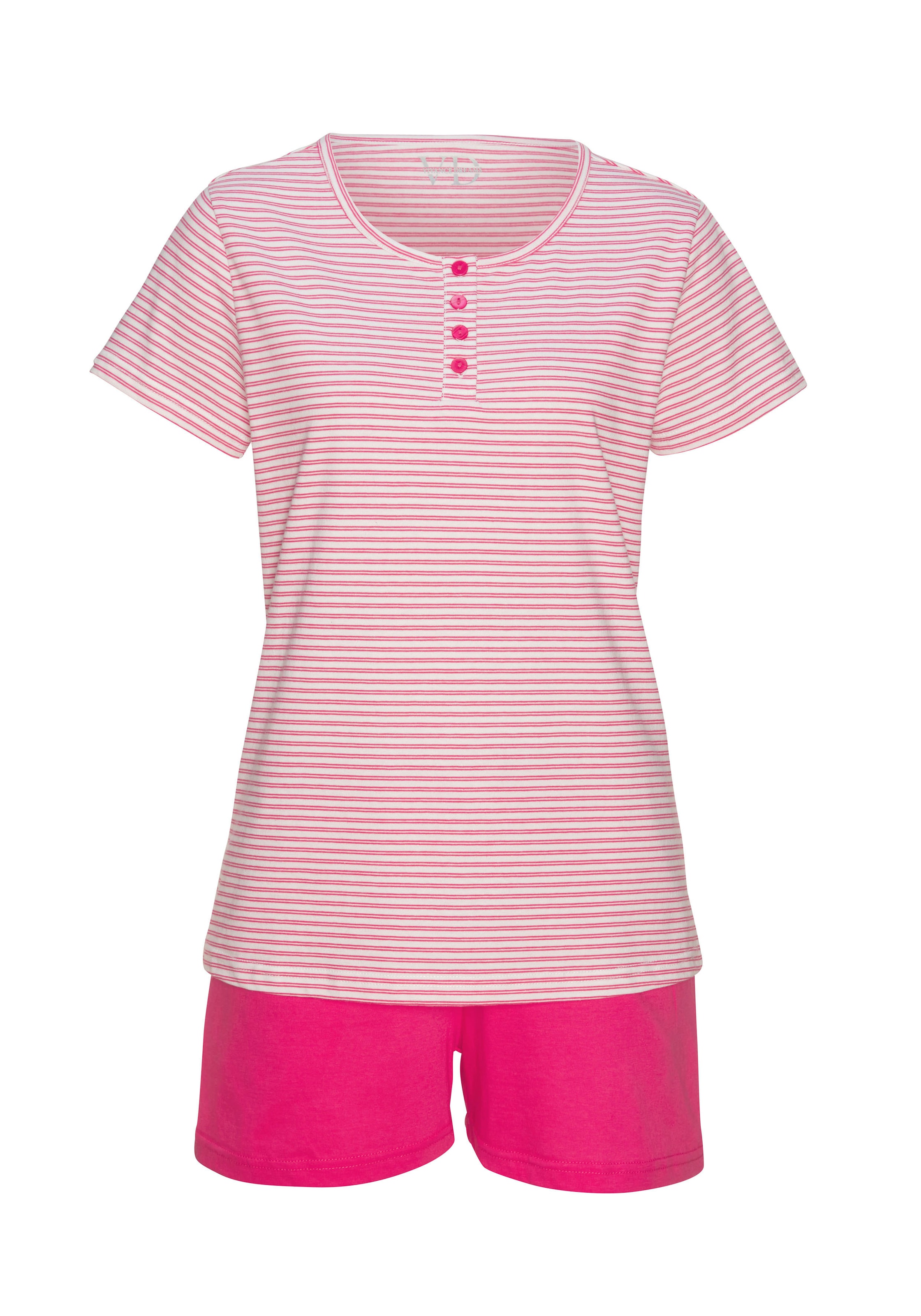 Vivance Dreams Shorty, (Set, 2 tlg.), mit garngefärbten Streifen