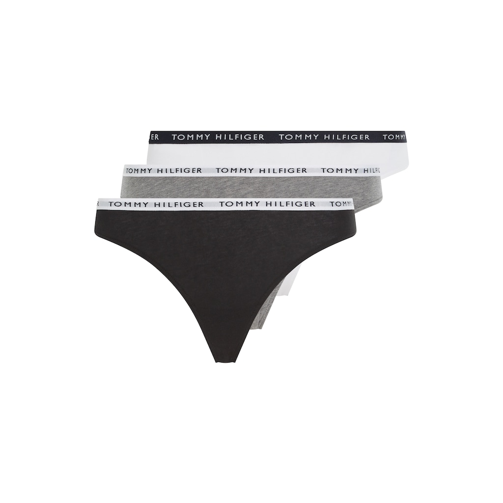 Tommy Hilfiger Underwear T-String, (3 St.), mit schmalem Logobündchen