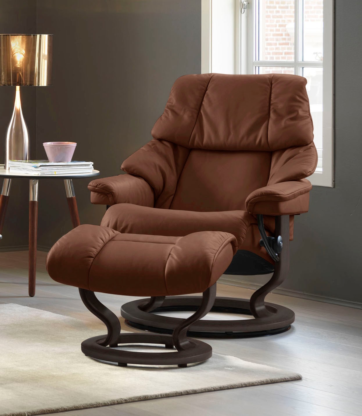 Stressless Fußhocker "Reno", mit Classic Base, Gestell Wenge günstig online kaufen