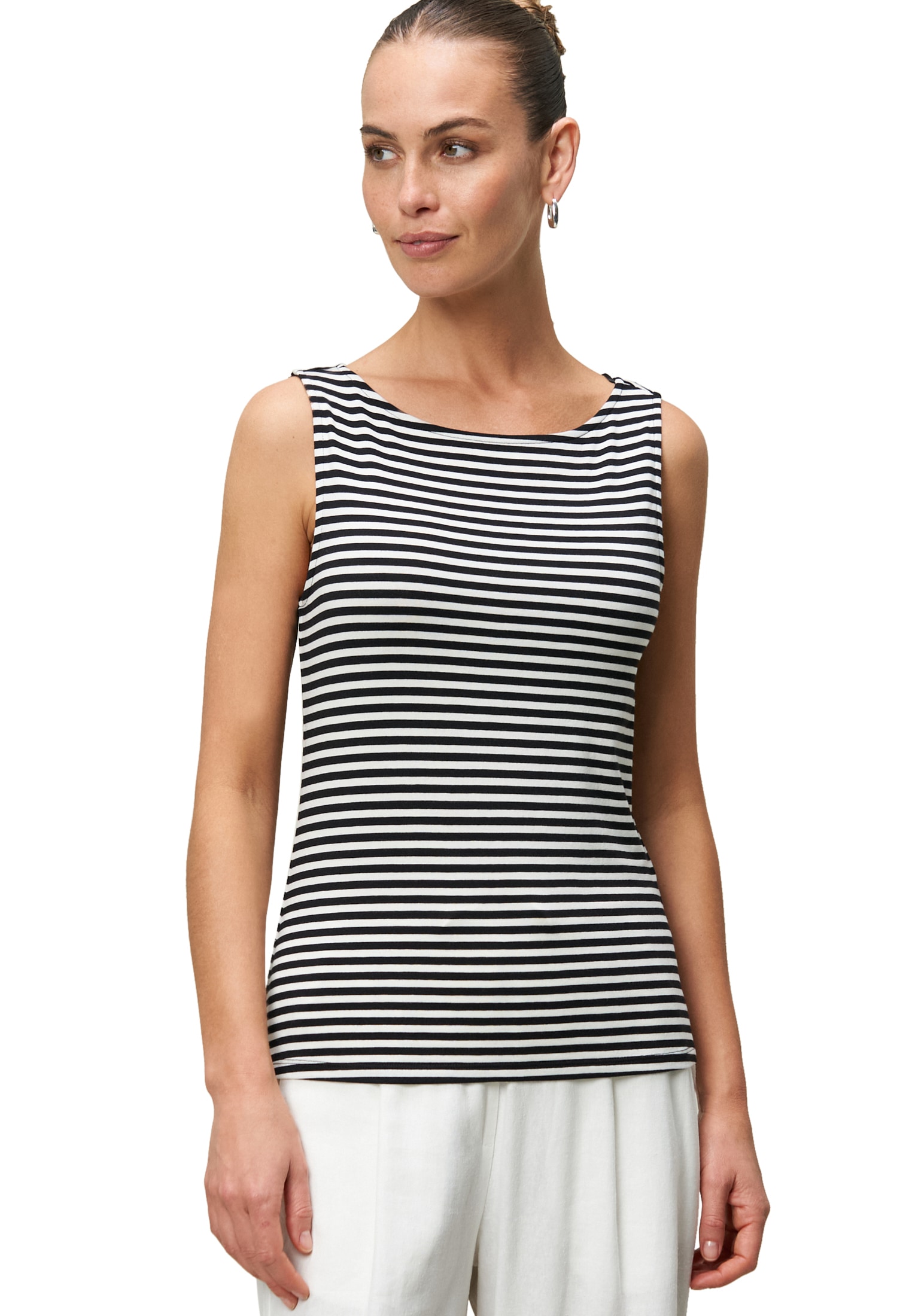 Zero Tanktop "zero Streifentop mit U-Bootausschnitt", Plain/ohne Details günstig online kaufen