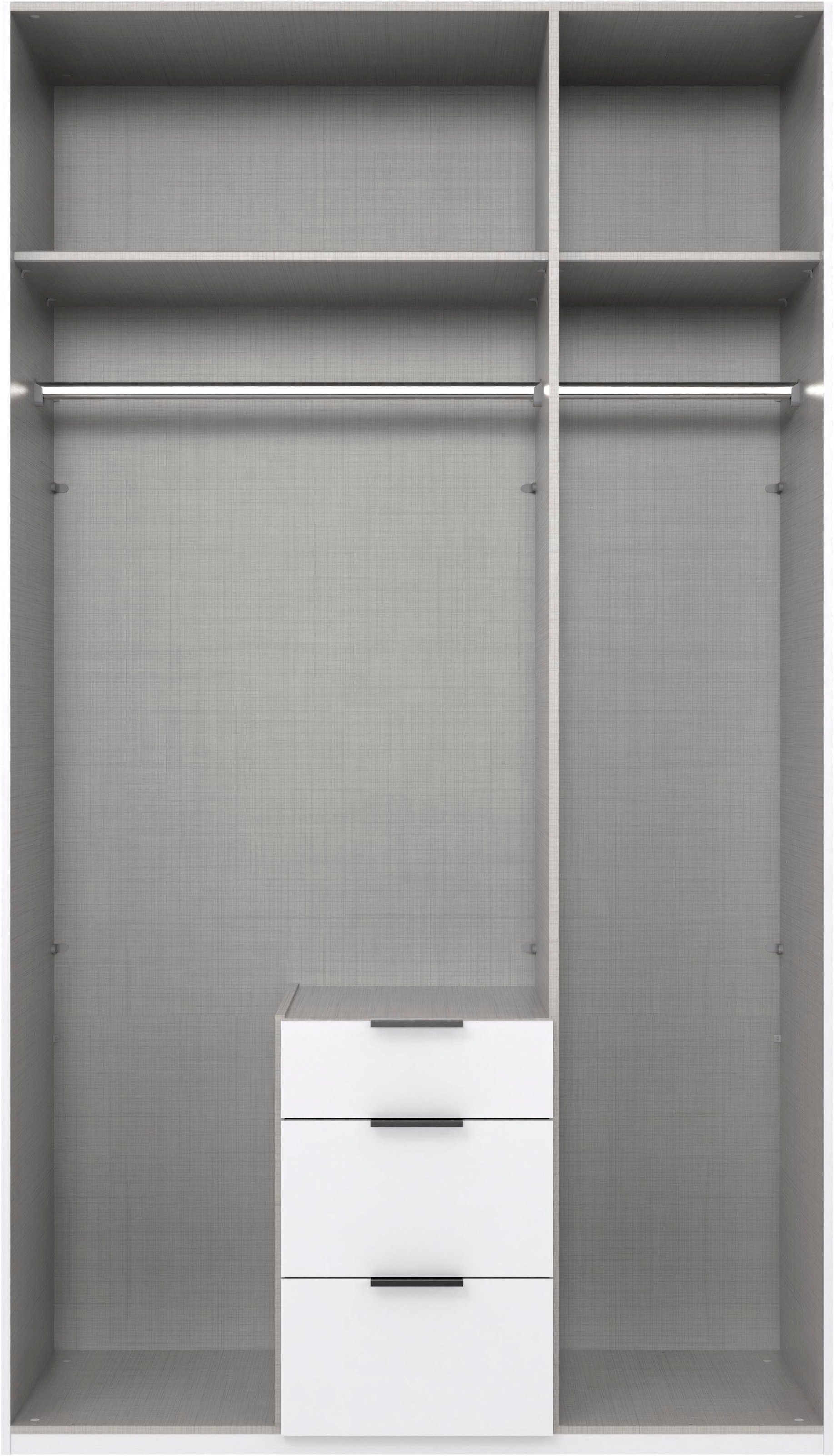 Wimex Kleiderschrank »Mugano, in vielen Breiten, 208 oder 236cm hoch, Made in Germany«, (mit langen oder kurzen Griffen aus Metall), wahlweise mit oder ohne Spiegel, mit Schubladen