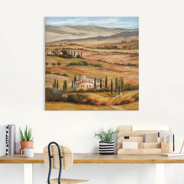 Artland Wandbild »Toskanisches Tal«, Bilder von Europa, (1 St.), als  Leinwandbild, Wandaufkleber oder Poster in versch. Größen kaufen | BAUR