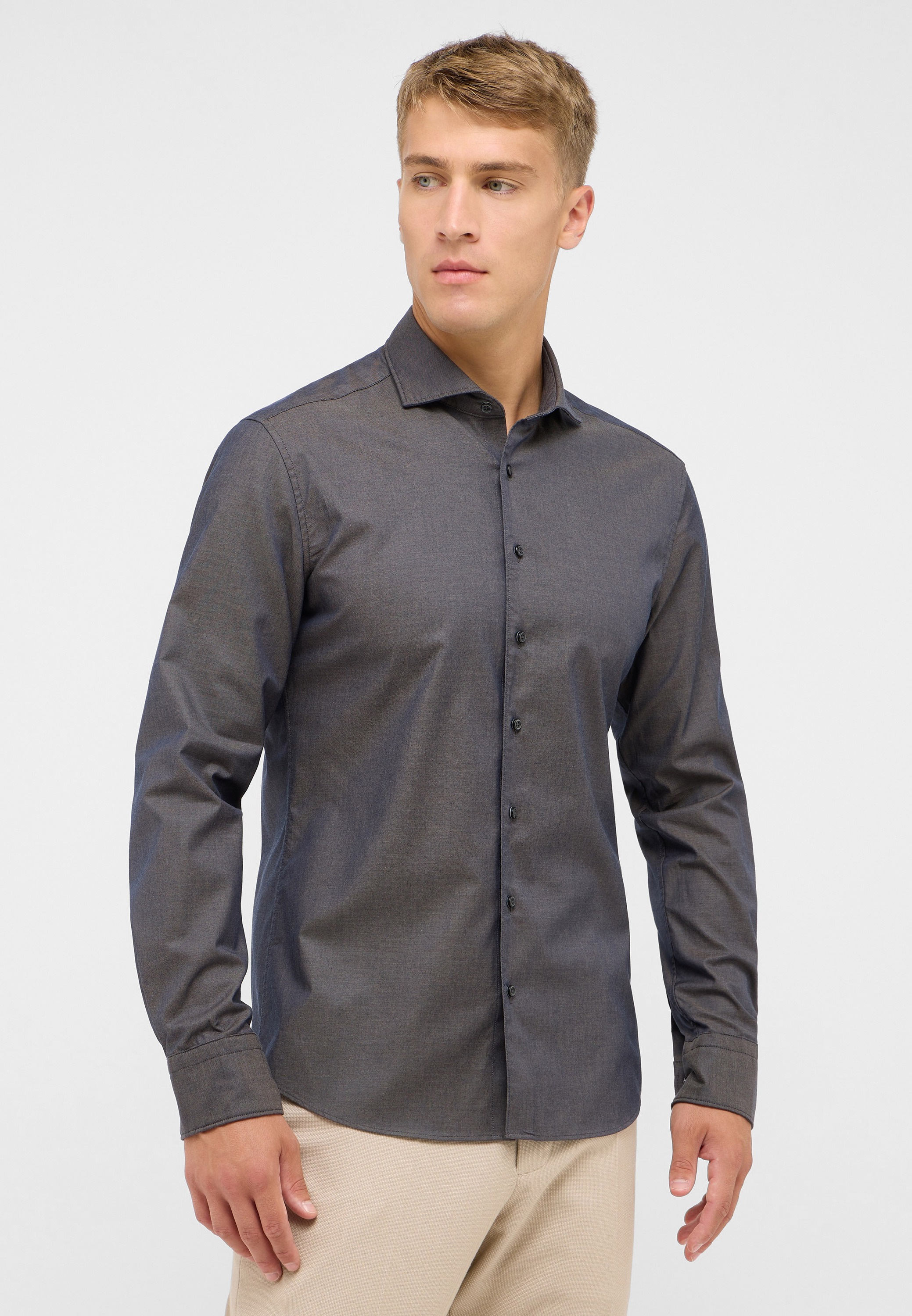 Eterna Langarmhemd "SLIM FIT" EASY IRON (bügelleicht) günstig online kaufen