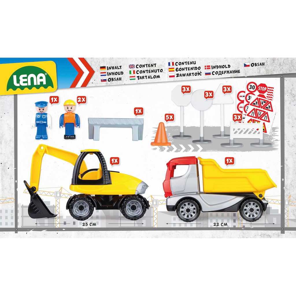 Lena® Spielzeug-Kipper »Truckies Set Baustelle«