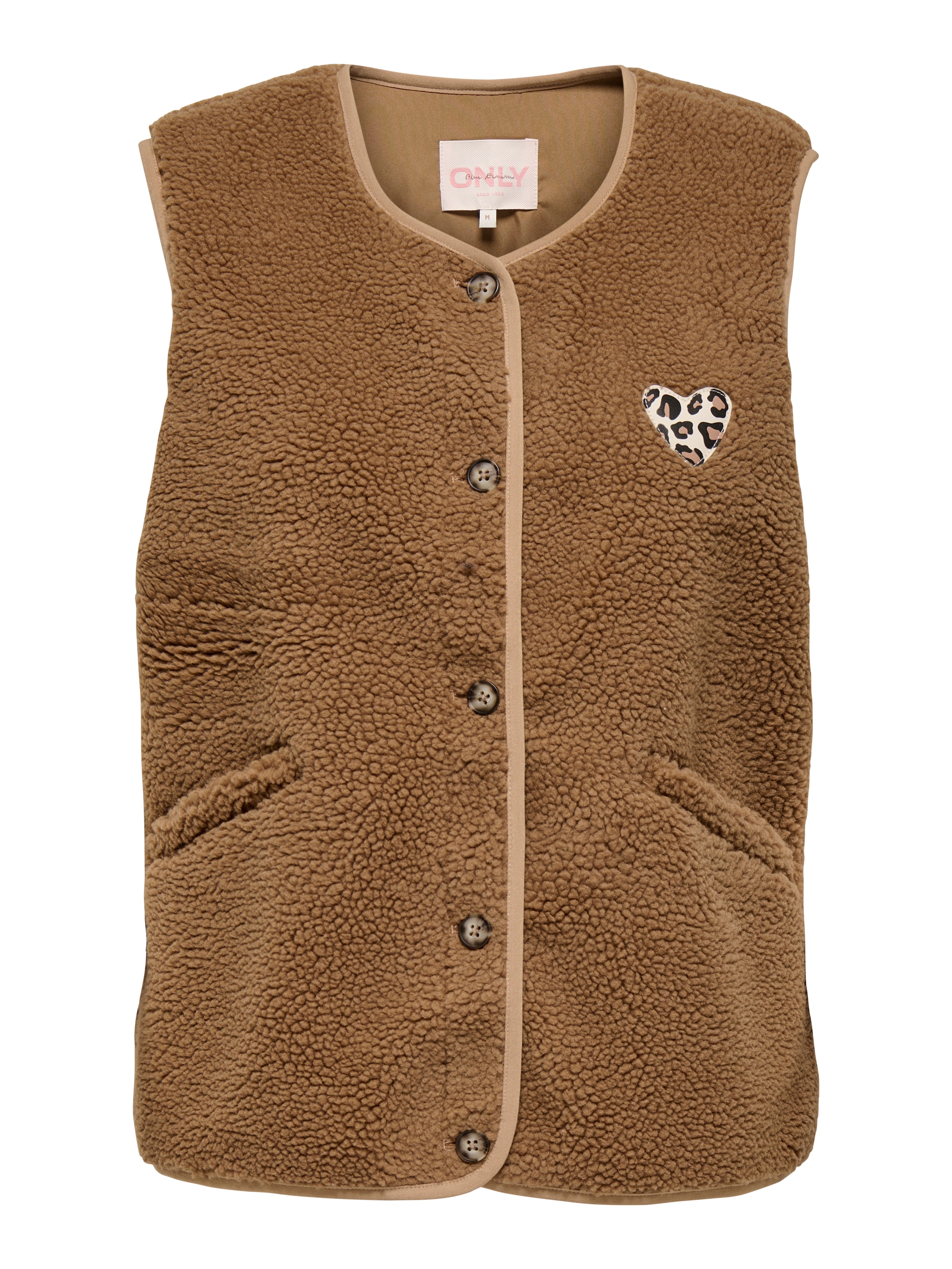 ONLY Plüschweste "ONLBABY LIFE TEDDY VEST PNT CS" Kunstfaser, Rundhals günstig online kaufen