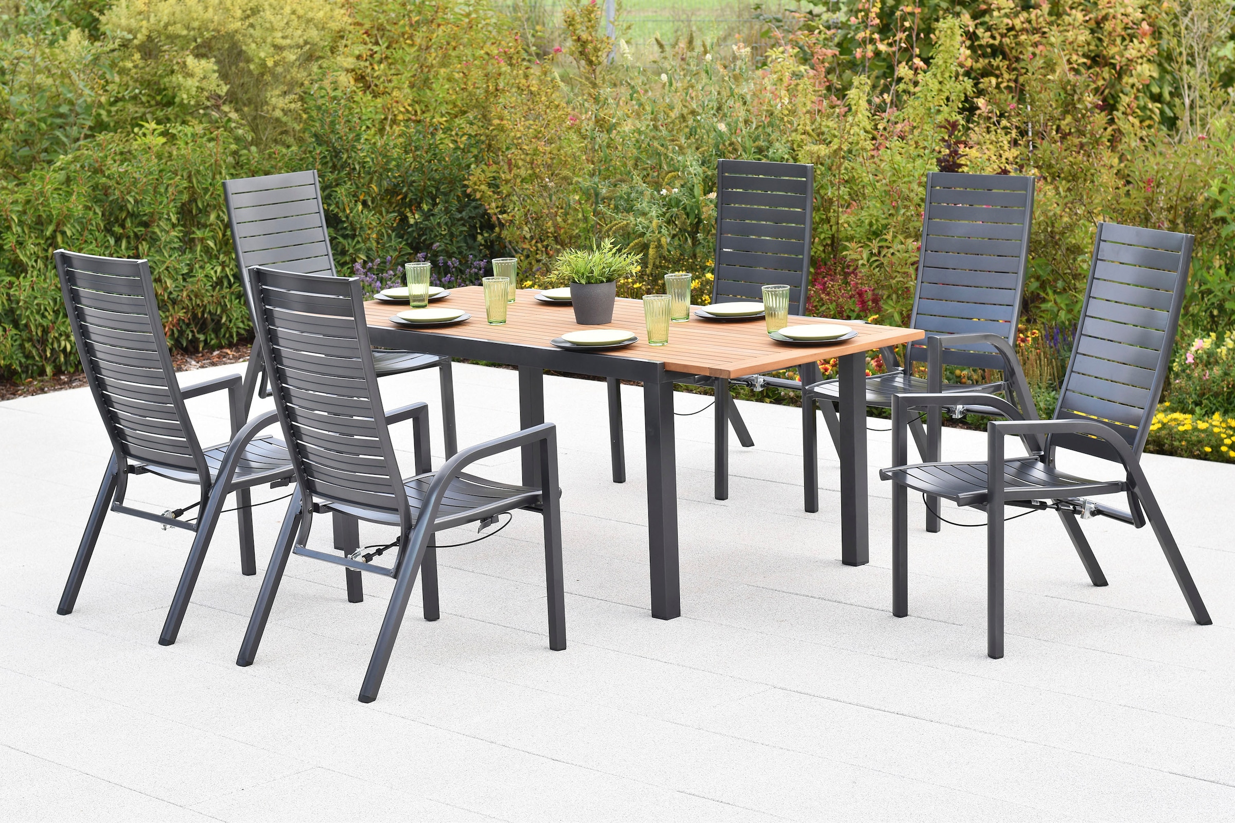 MERXX Garten-Essgruppe ""Siros"", (Set, 7 tlg.), Rückenlehne verstellbar du günstig online kaufen