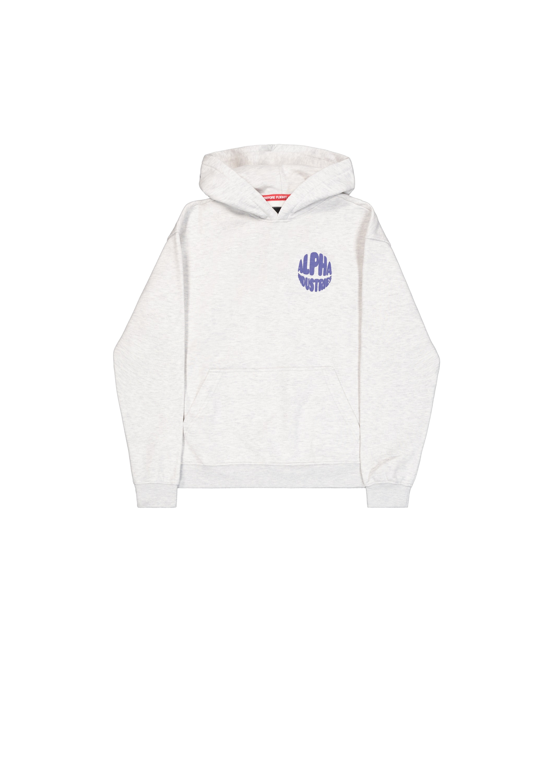 Damen Hoodie "Logo Hoodie Backprint W", grau, Gr. M, ALPHA INDUSTRIES, Obermaterial: 80% Baumwolle, 20% Polyester, Sweatshirts