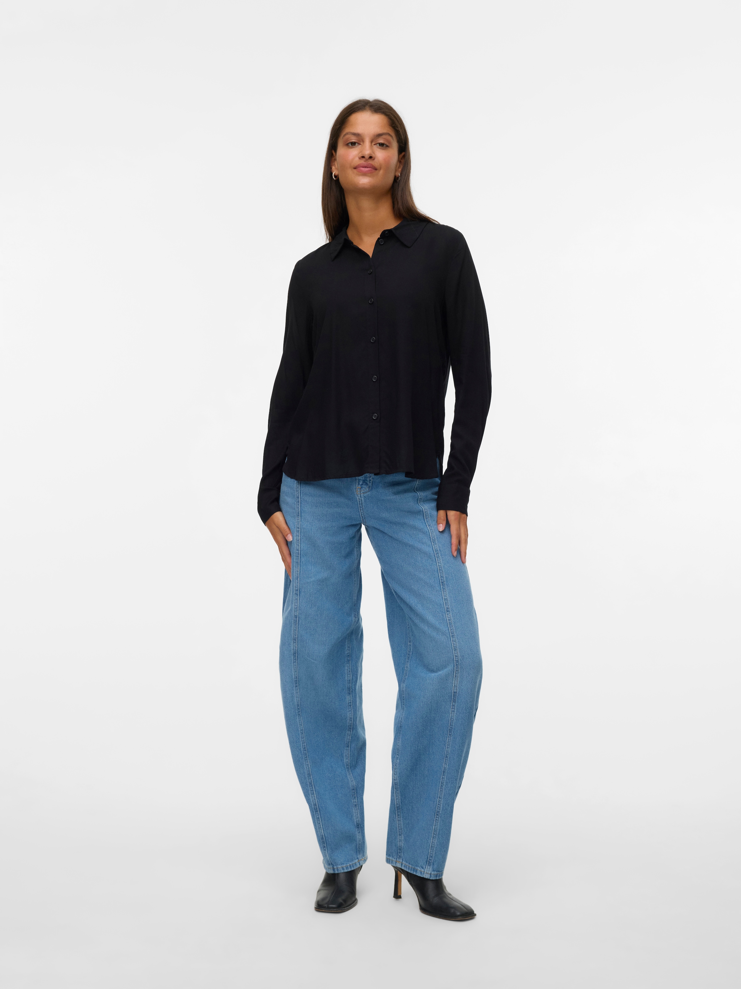 Vero Moda Hemdbluse »VMBUMPY L/S BASIC SHIRT WVN GA NOOS«