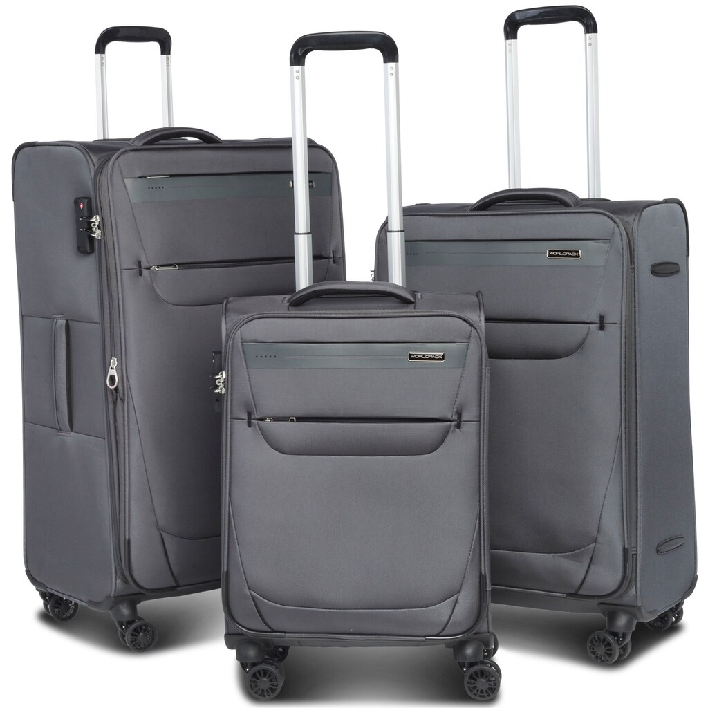 WORLDPACK Trolleyset »Denver, dunkelgrau«, (3 tlg.)