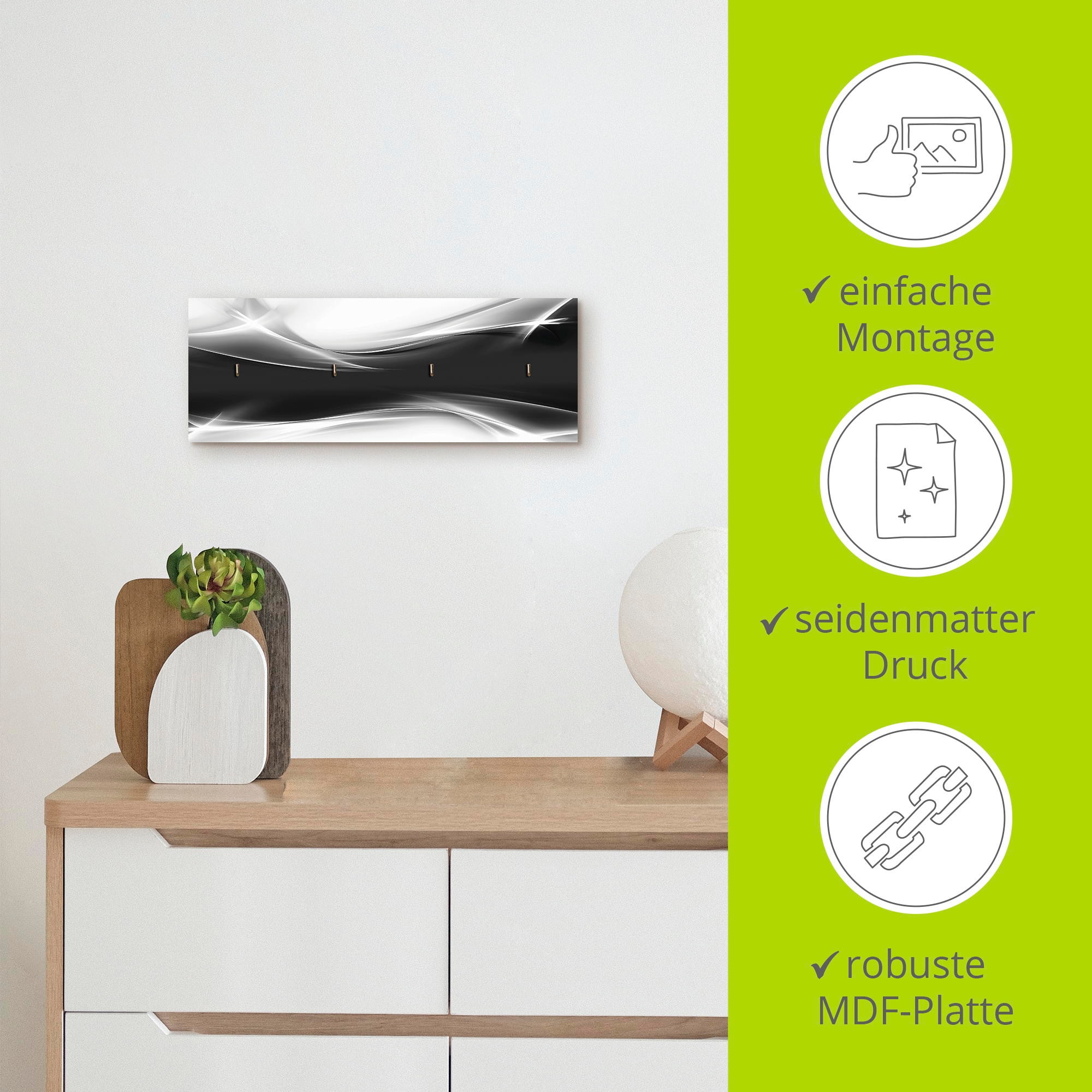 Artland Hakenleiste »Kreatives Element«, MDF