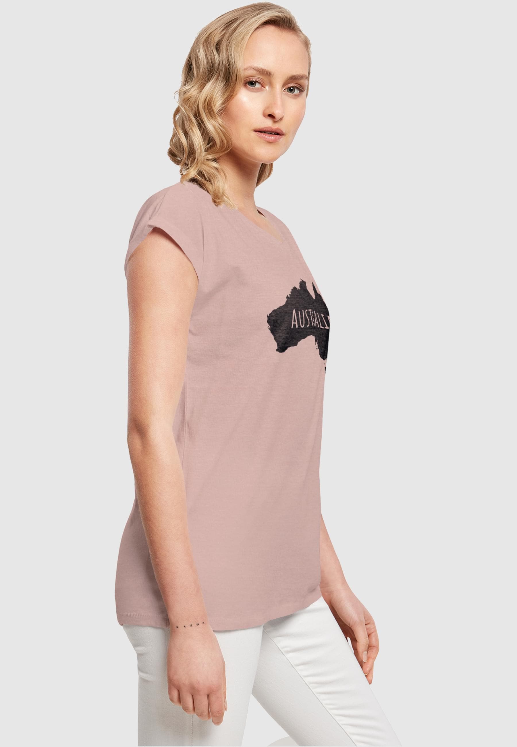 Merchcode T-Shirt »Merchcode Damen Ladies Australia Extended Shoulder Tee«, (1 tlg.)