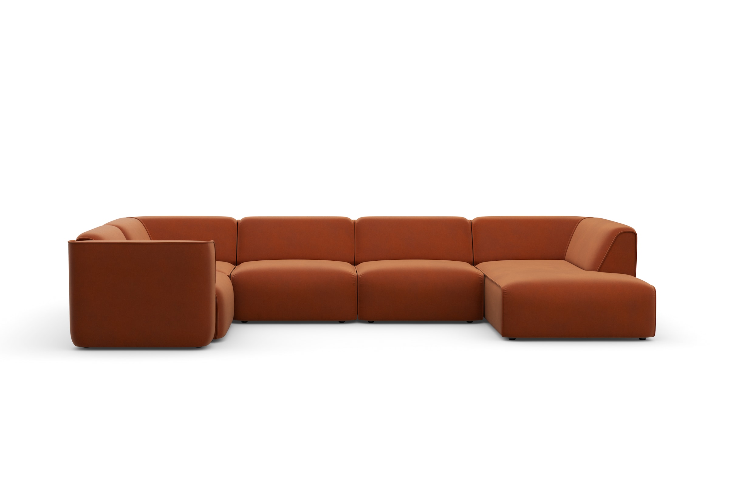 RAUM.ID Wohnlandschaft »Merid U-Form, jederzeit durch Module erweiterbar, B/T/H: 367/206/70 cm«, als Modul oder separat verwendbar, für individuelle Zusammenstellung