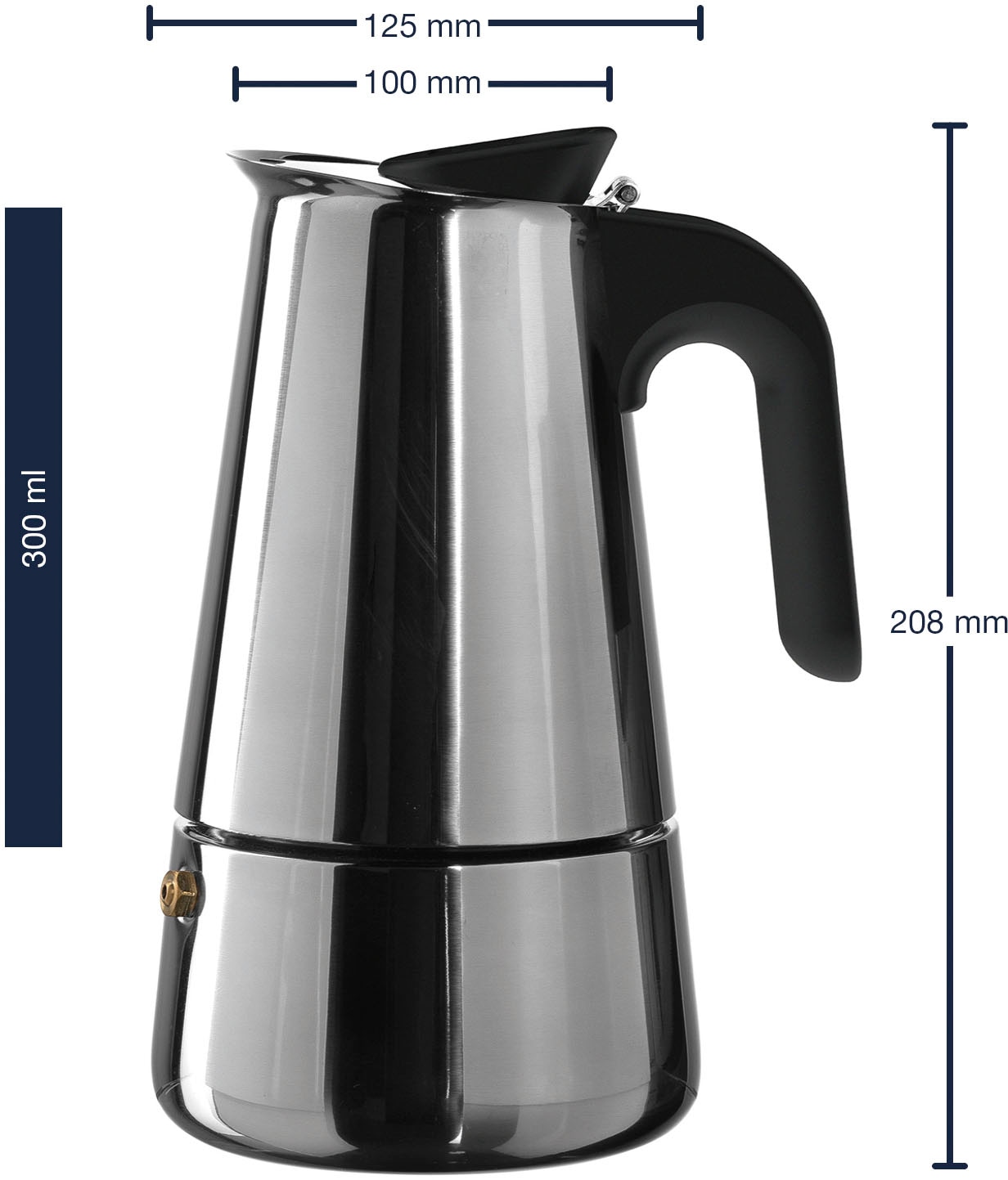 LEONARDO Espressokocher »CAFFÈ PER ME«, 0,3 l Kaffeekanne, Edelstahl