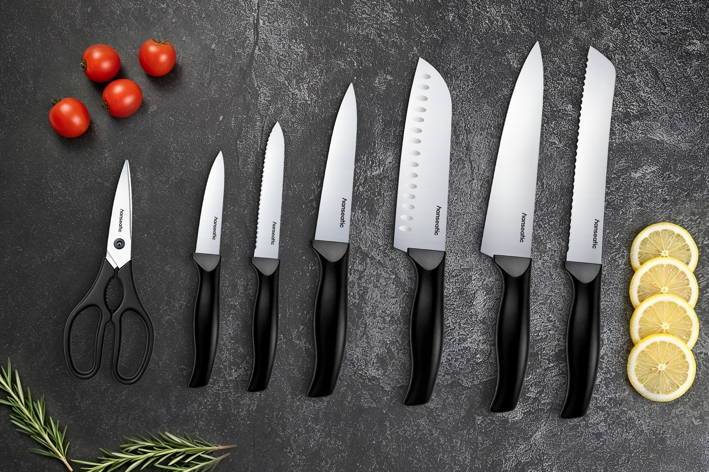 Hanseatic Messer-Set »DAILY, mit ergonomisch geformten Kunststoffgriffen« leichtes Design, ideal für den täglichen Gebrauch
