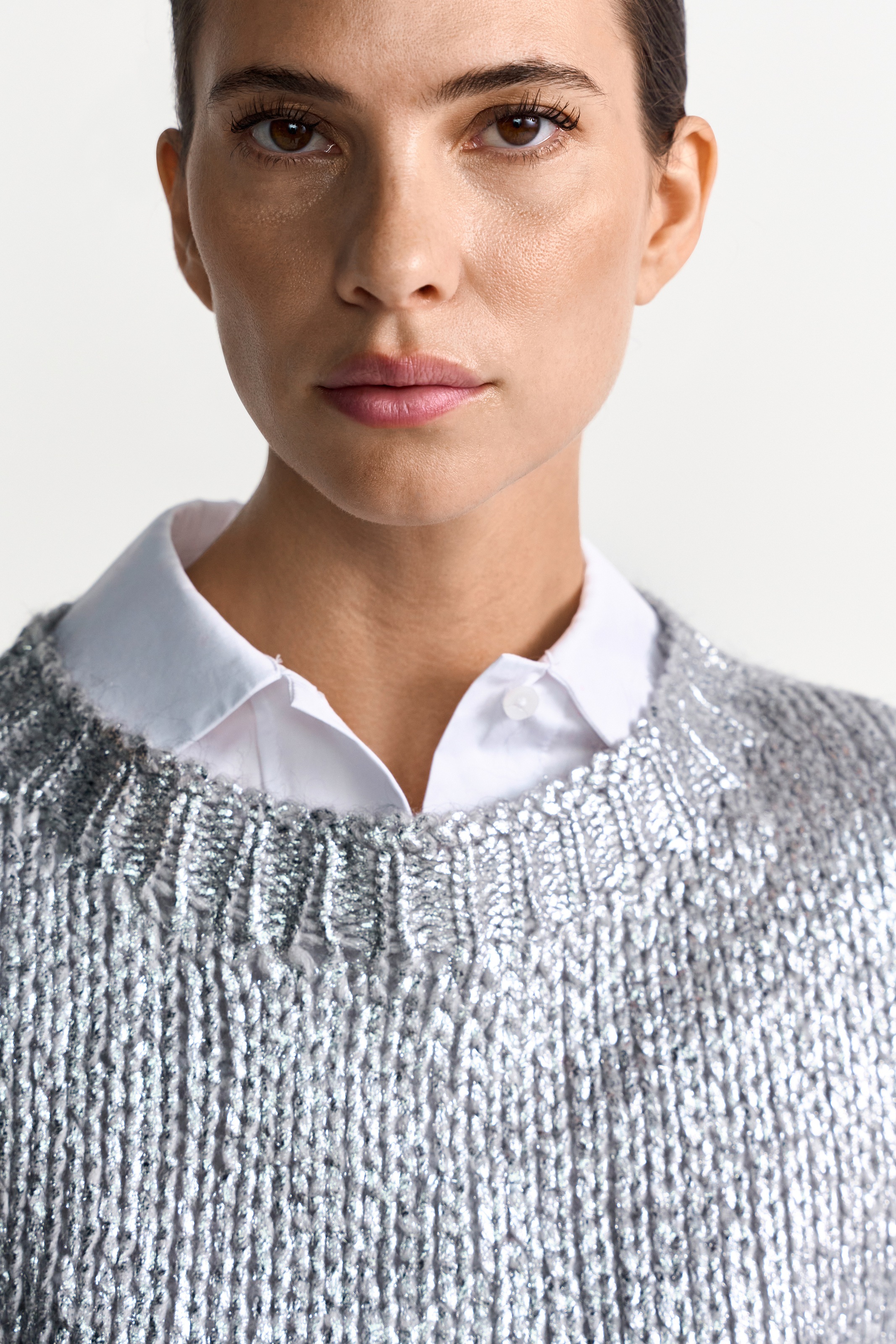 Thumbnail - RICHROYAL Strickpullover in Metallic-Optic, kastiger Schnitt, Grobstrick