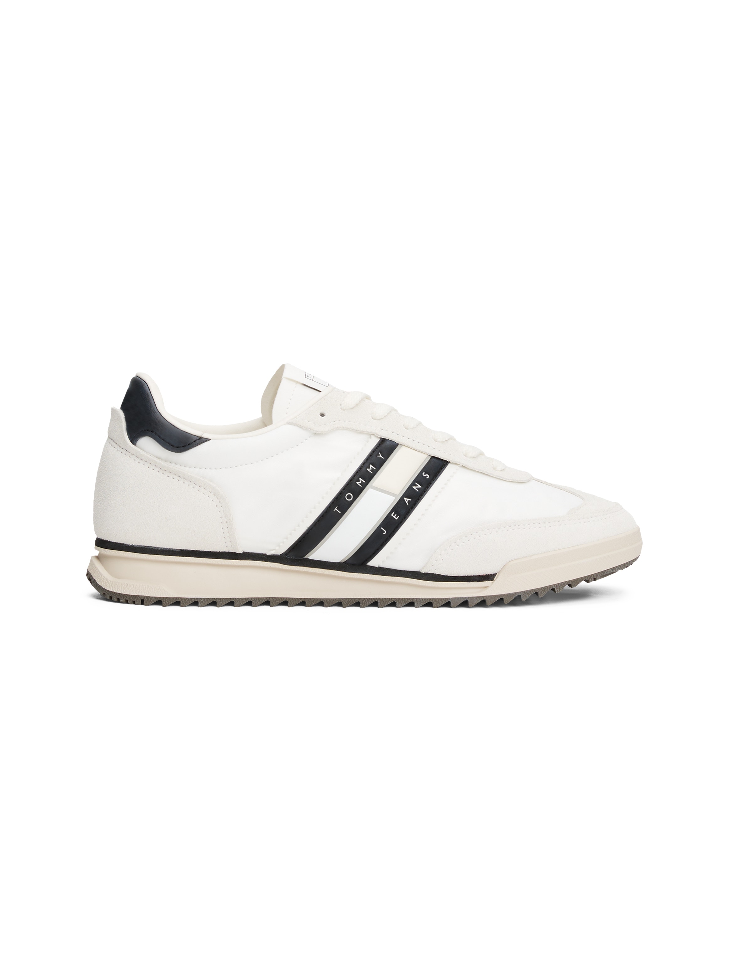 Tommy Jeans Sneaker »TJM RETRO RUNNER CLEATED«, Freizeitschuh, Halbschuh, Schnürer mit Kontrastbesatz