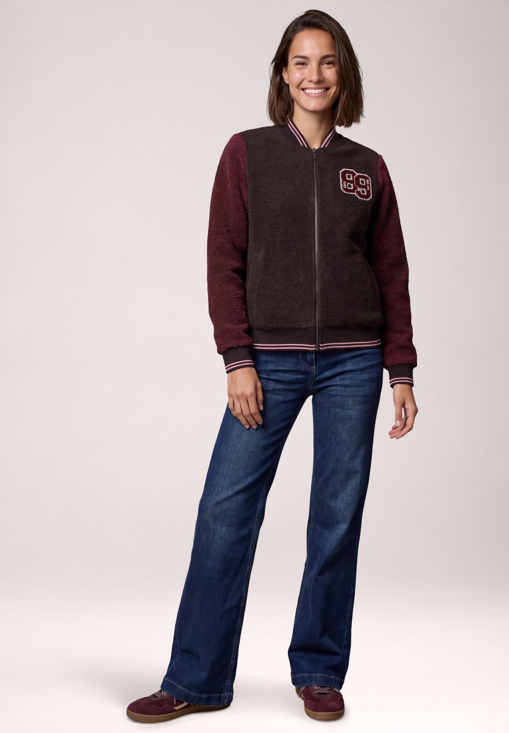 Cecil Cardigan aus softem Materialmix