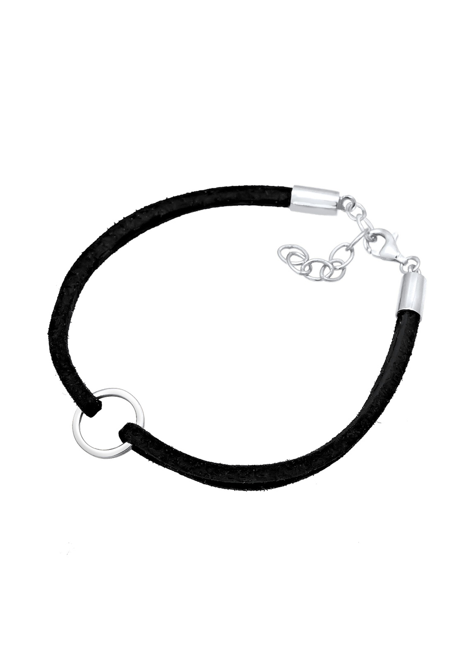 Elli Armband »Kreis Geo Velour Optik Trend 925 Sterling Silber«