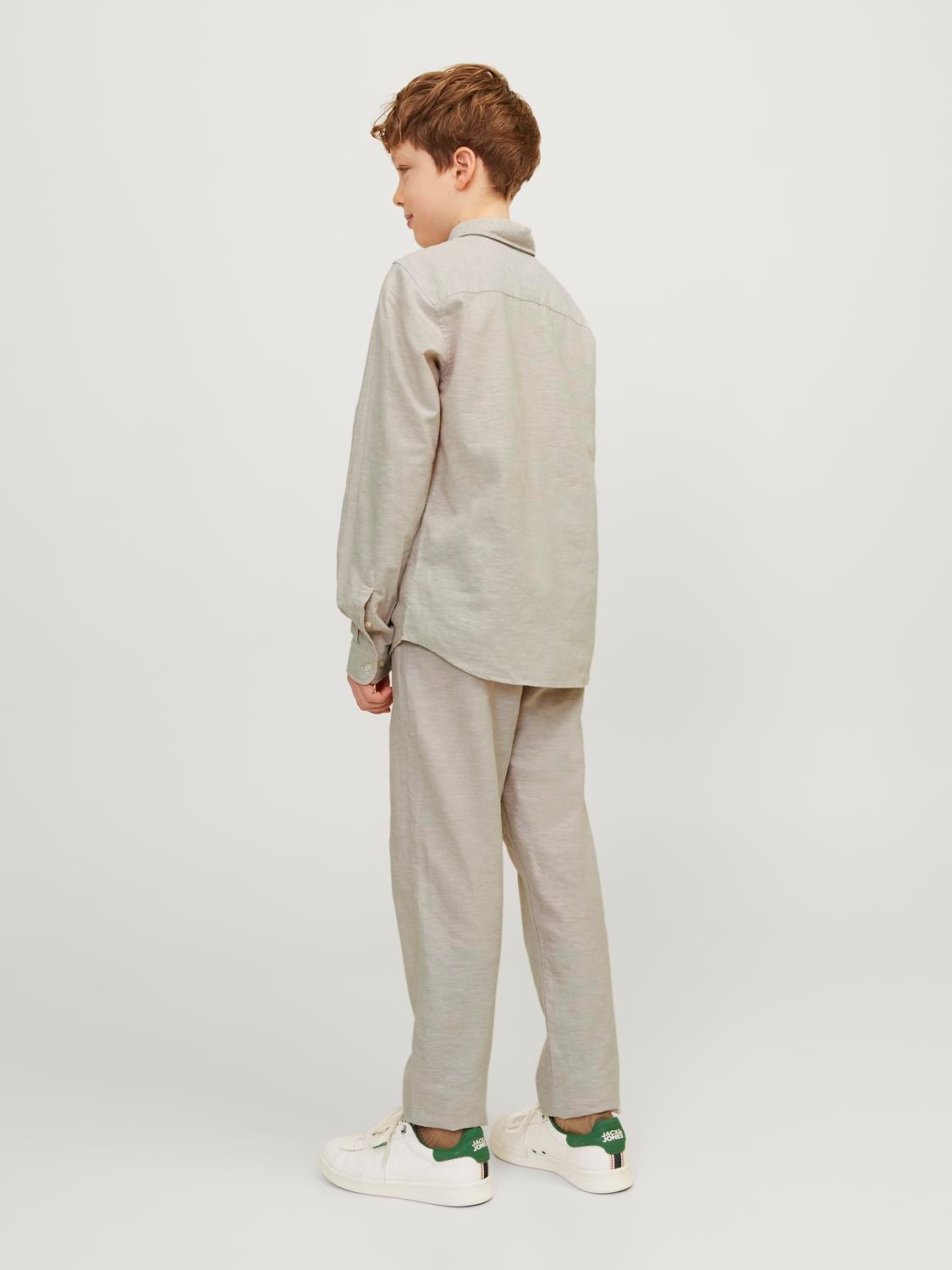 Jack & Jones Junior Langarmhemd »JJELINEN BLEND SHIRT LS SN JNR«