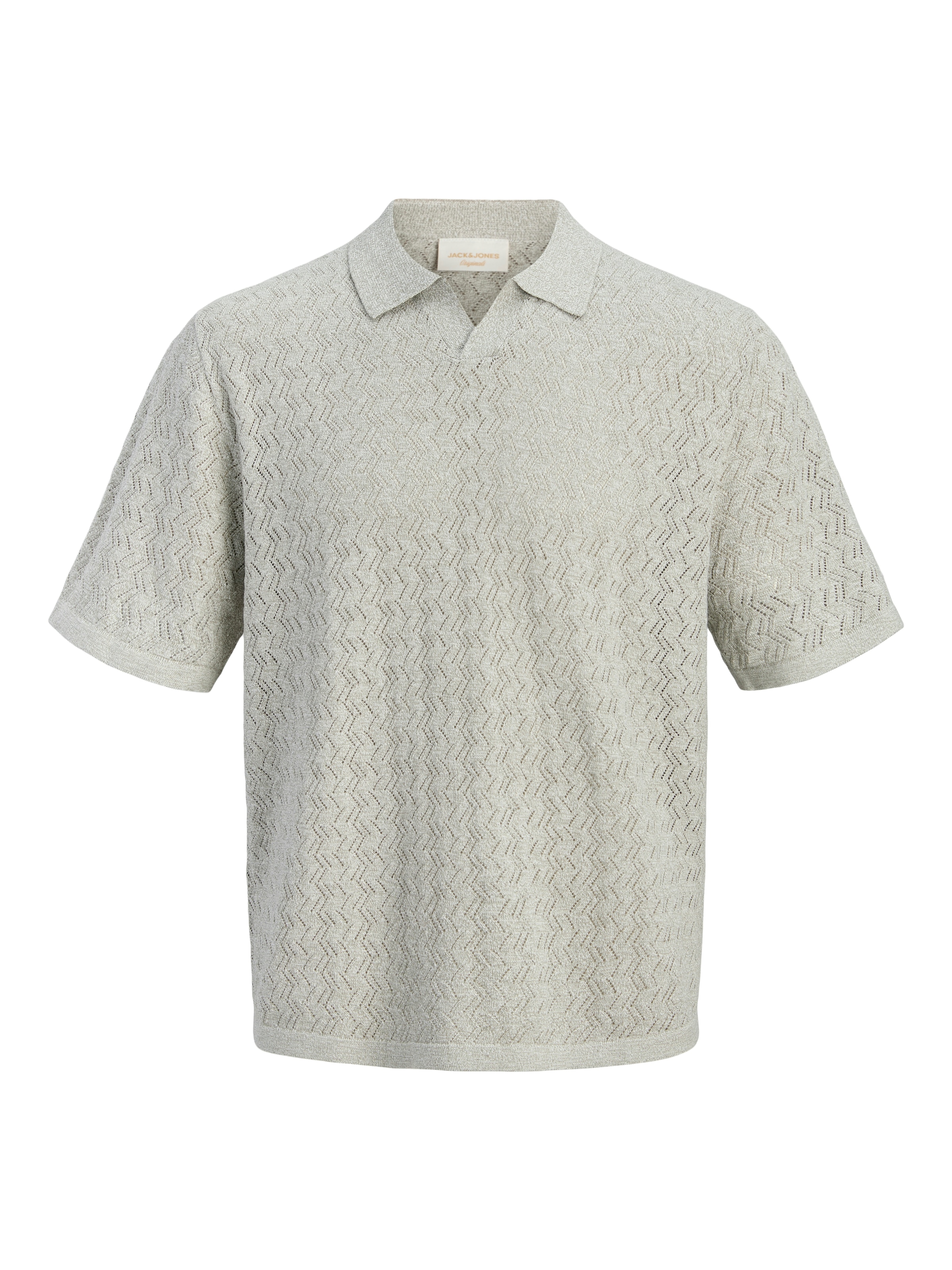 Jack & Jones Polokragenpullover »JORTYLER KNIT SS SPLIT NECK POLO SN« Baumwollmischung, regular fit