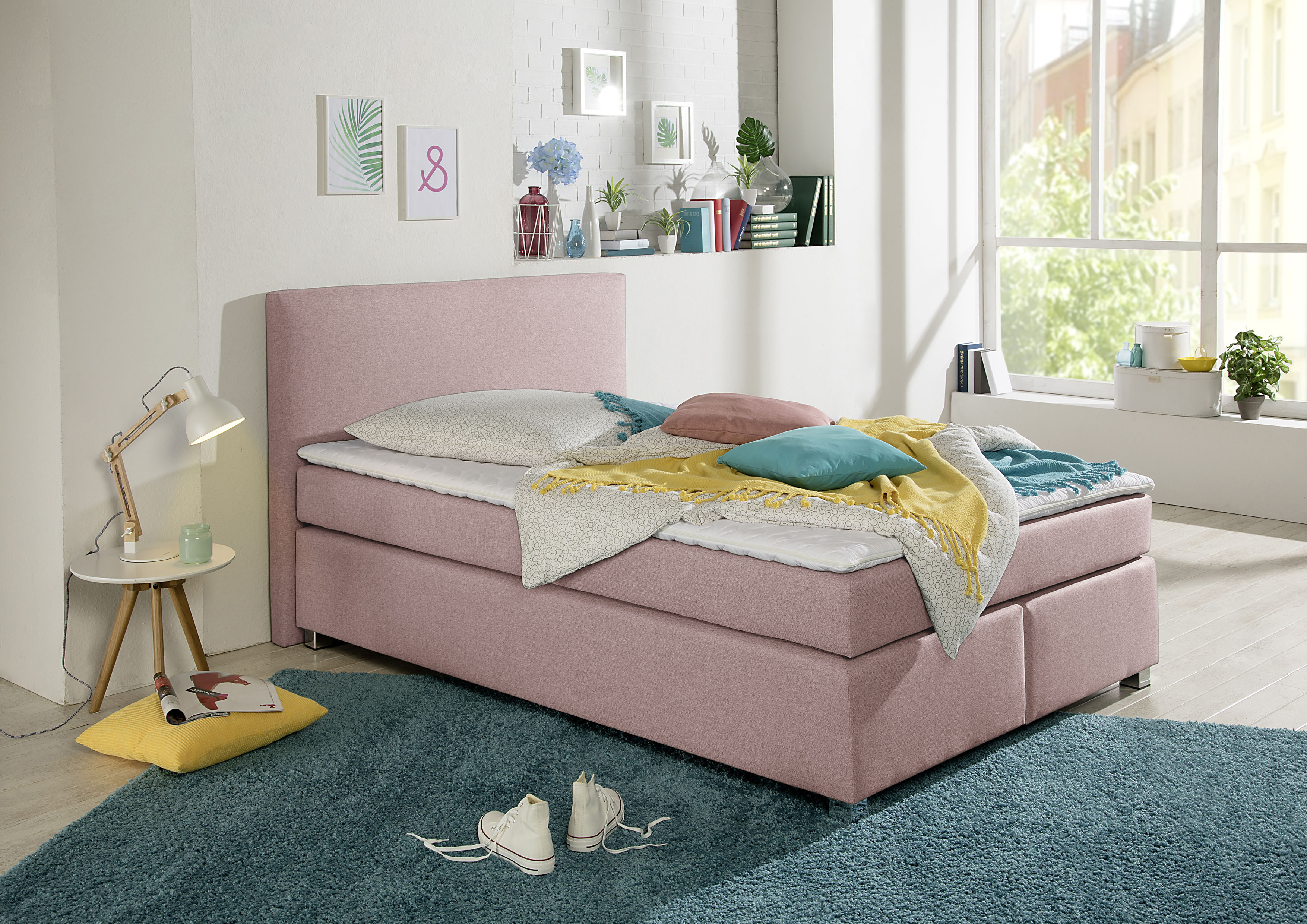 Home affaire Boxspringbett "Eliana" inkl. Topper, in 4 Breiten, 3 Matratzenarten und 2 Härtegraden