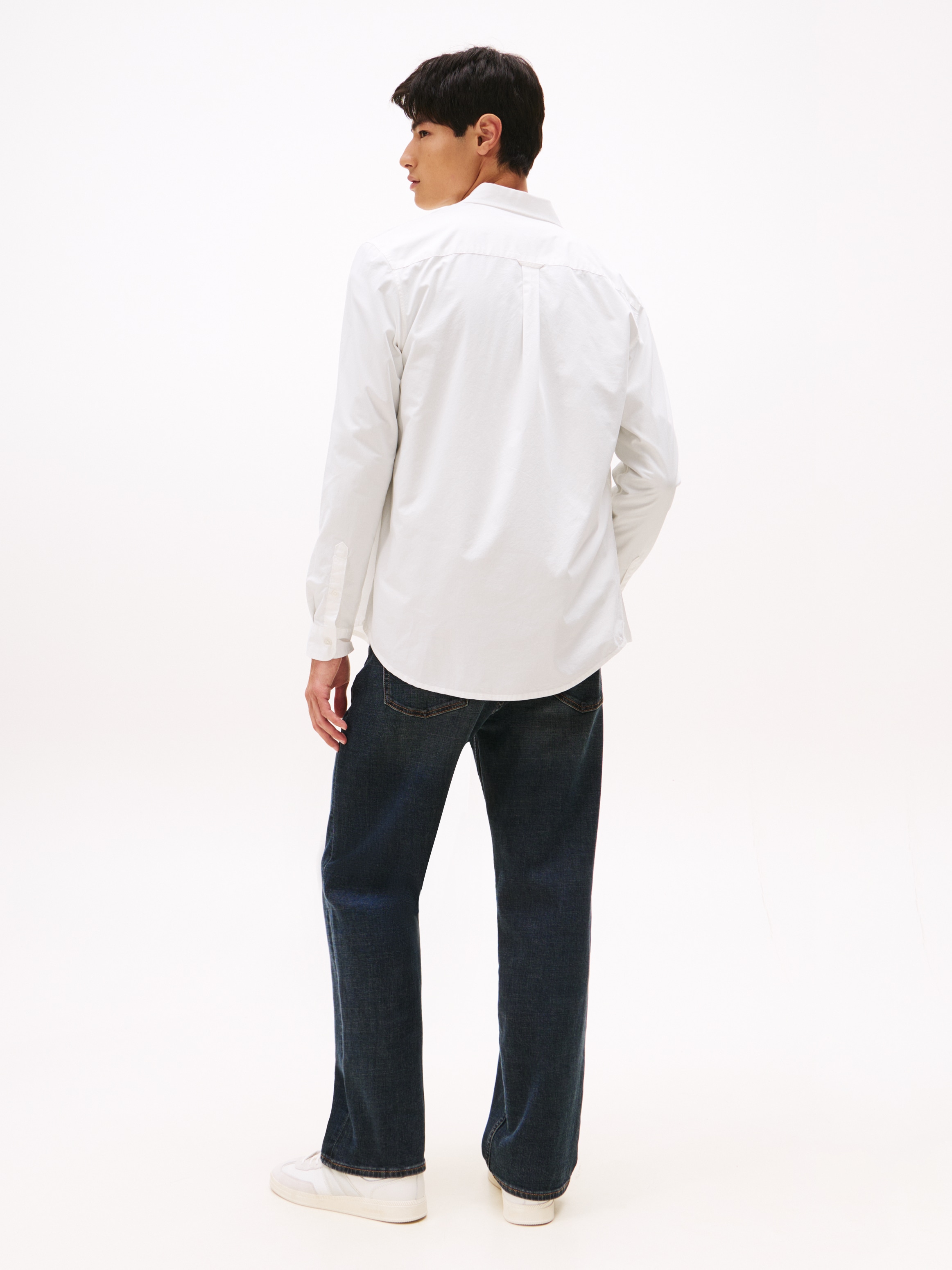 Tommy Jeans Langarmhemd »TJM POPLIN«, Regular fit, Kentkragen