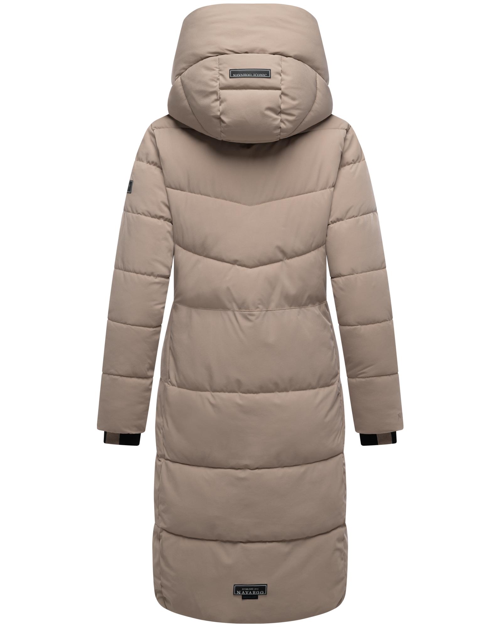 Thumbnail - Navahoo Steppmantel "Schokokuss XIV" Warmer Damen gesteppter Wintermantel mit Kapuze