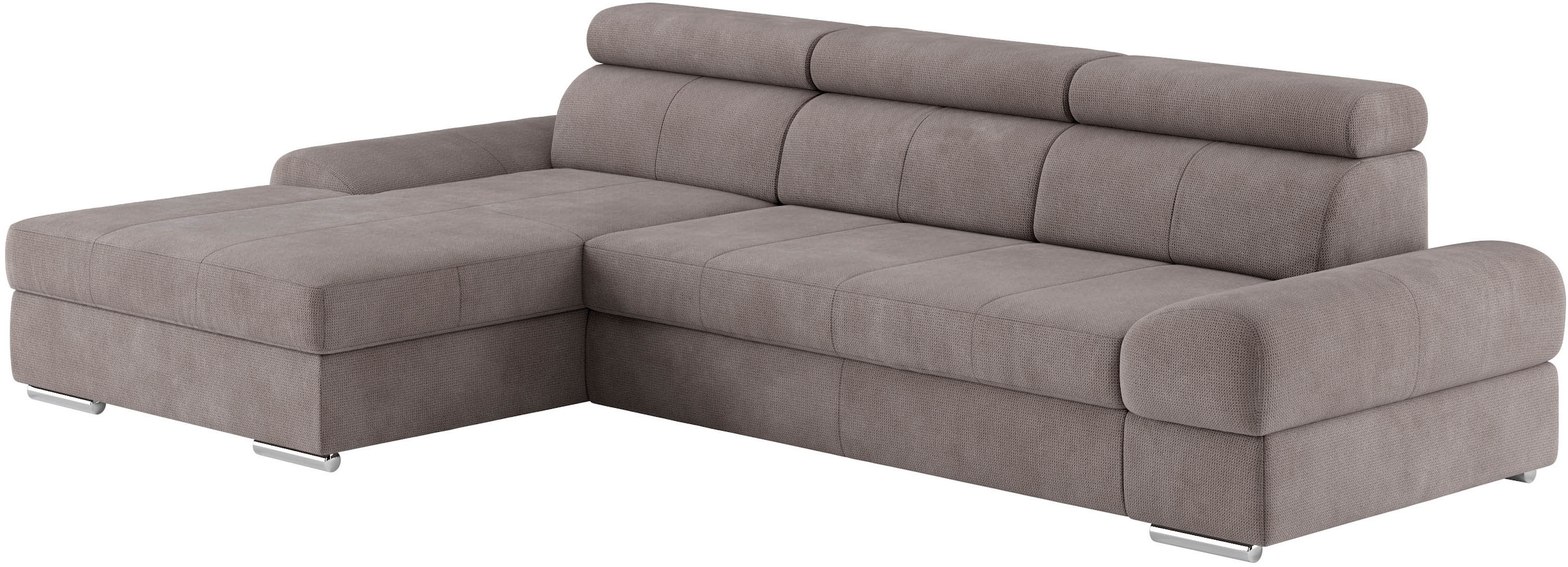 sit&more Ecksofa »Broadway L-Form«, inklusive Kopfteilverstellung, wahlweise mit Bettfunktion
