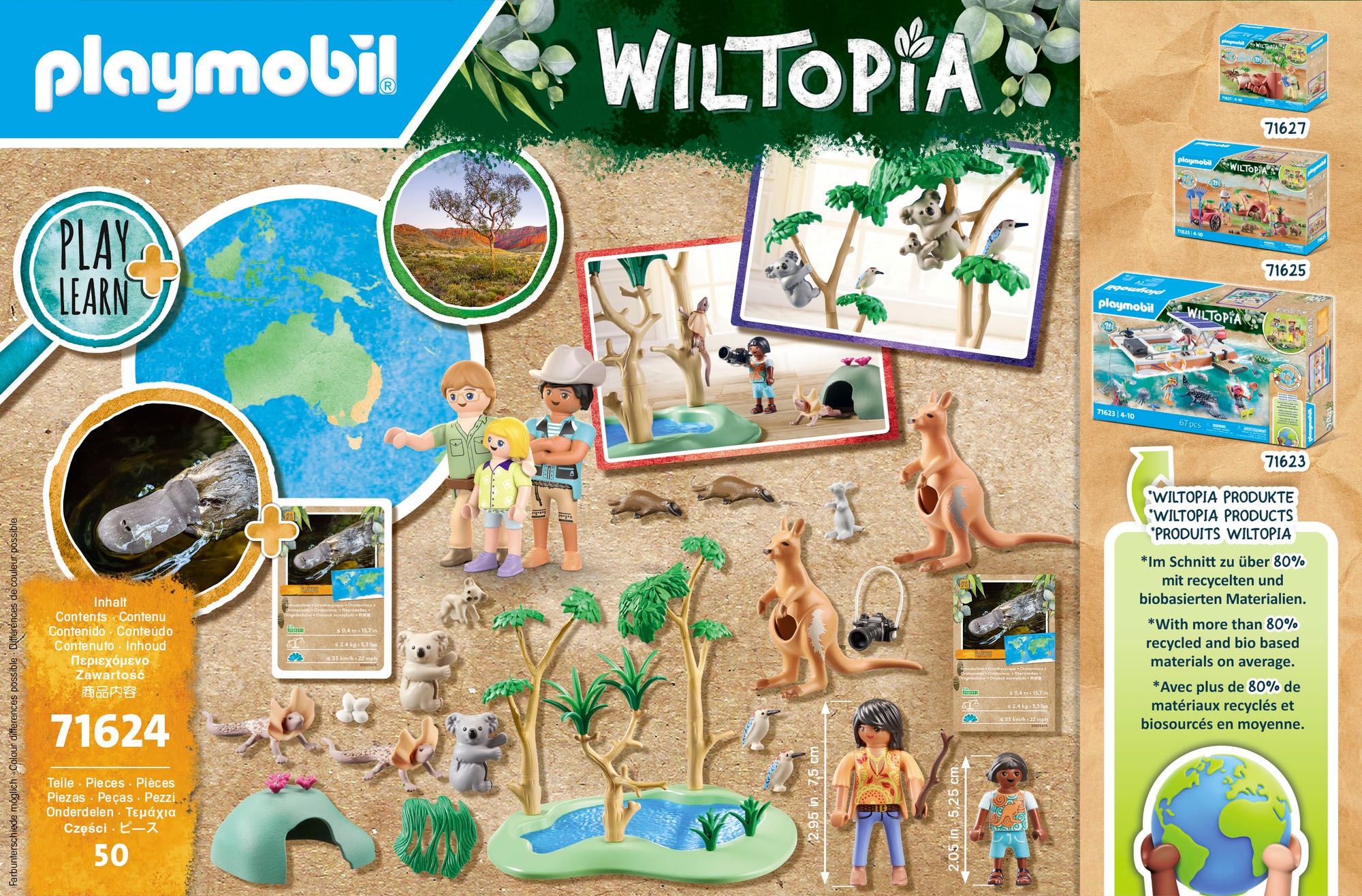 Playmobil® Konstruktions-Spielset »Korallenriff Plattform (71623), Wiltopia« Made in Europe