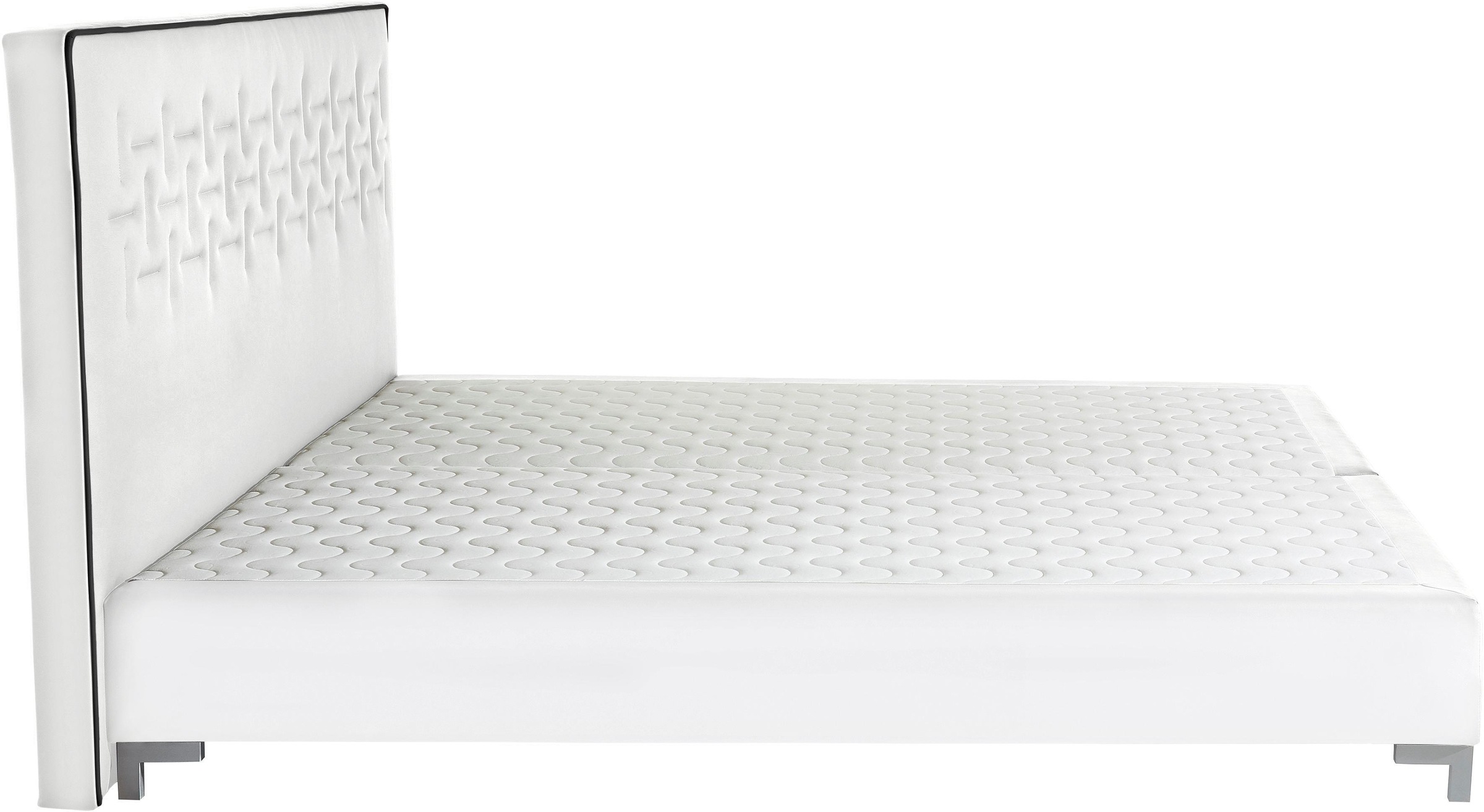 INOSIGN Boxspringbett »Coos«, mit besonderer Steppung im Kopfteil, 3 Matratzenarten, 2 Härtegrade
