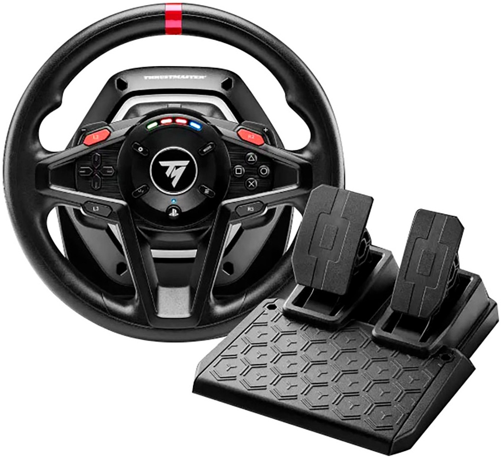 "THRUSTMASTER Lenkrad ""T128 SIMTASK PACK (Playstation / PC)"", schwarz, B:26cm H:30cm T:28cm, Spielecontroller"