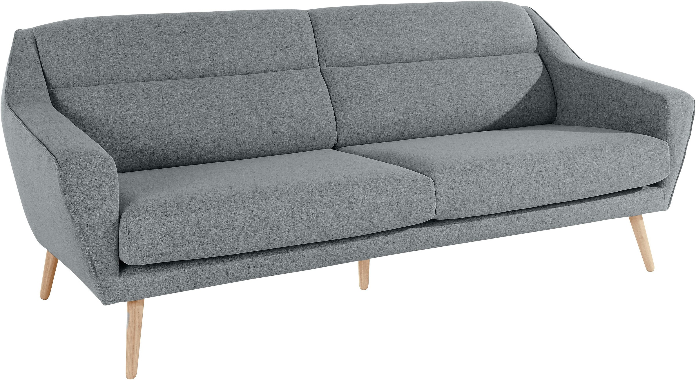 OTTO home 3-Sitzer "Bille" mit Naht im Rückenkissen und Eiche-Beinen, Desig günstig online kaufen