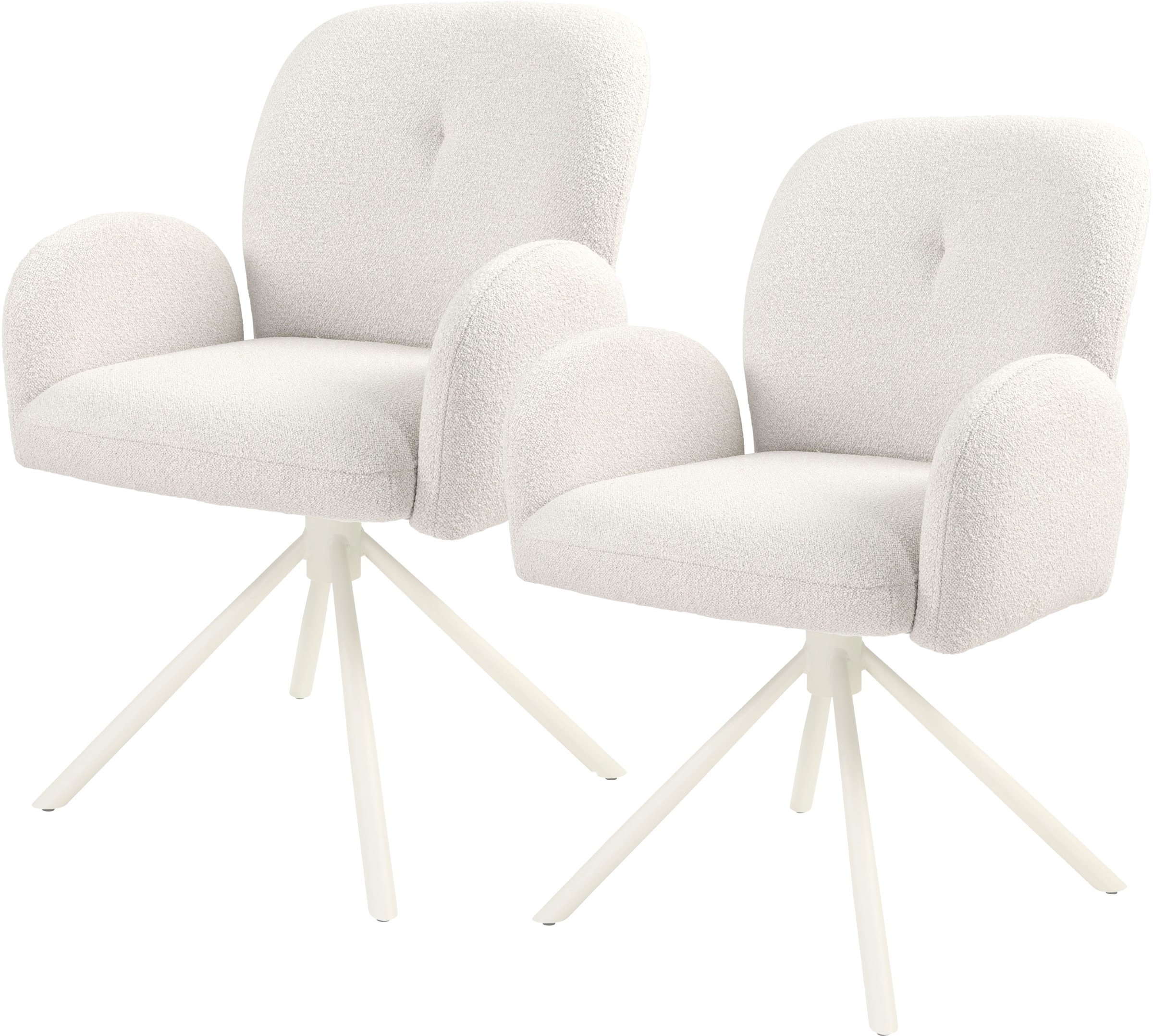TOM TAILOR HOME Armlehnstuhl "PEBBLE ARMCHAIR", (Set), 2 St., Webstoff Bouc günstig online kaufen