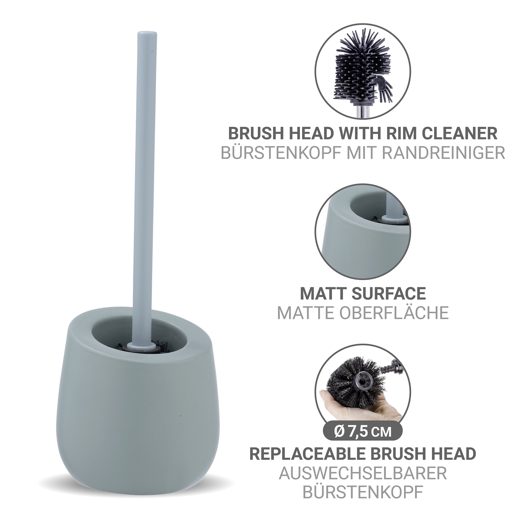 WENKO WC-Garnitur »Badi« aus Keramik | Silikon