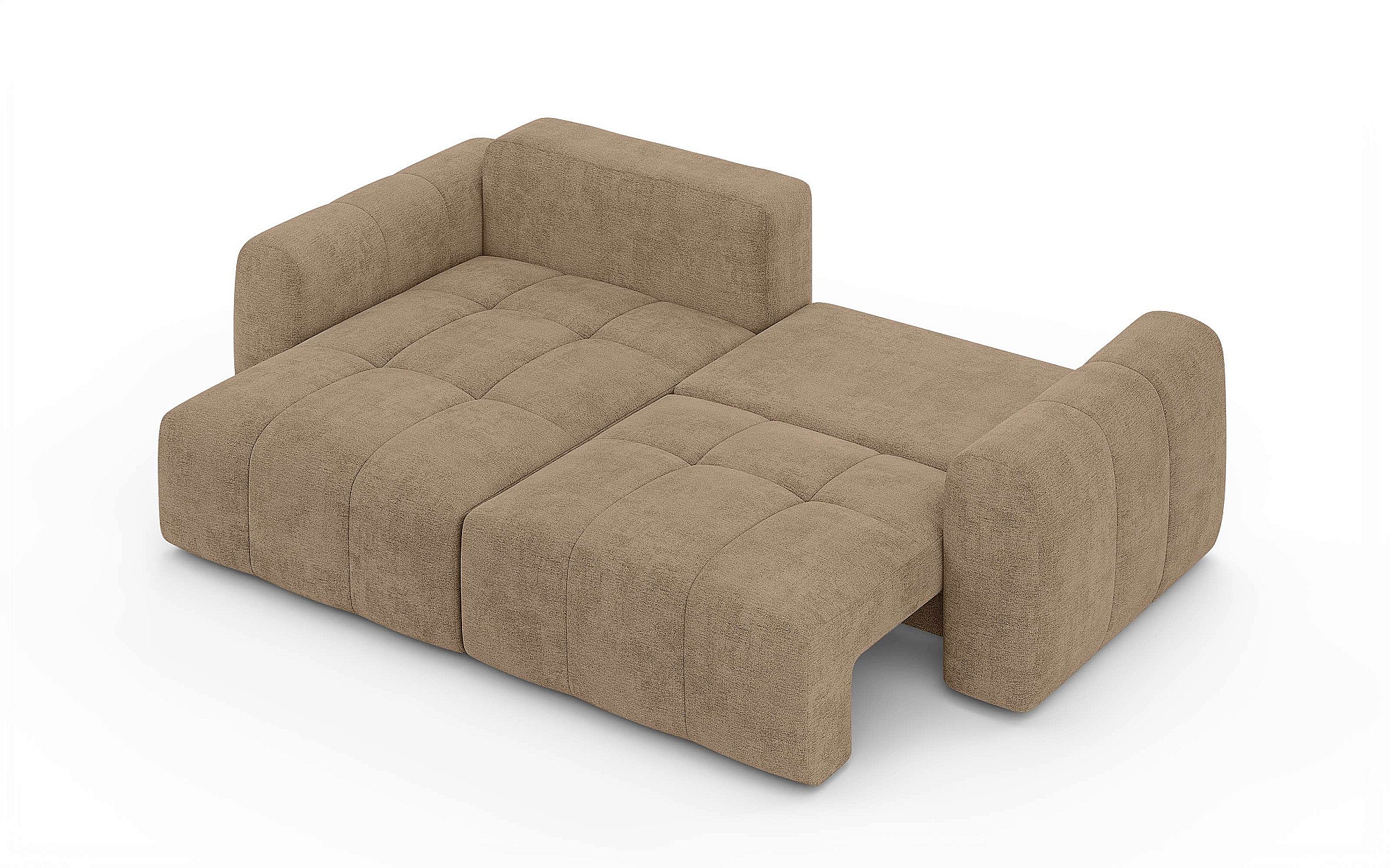 OTTO home Ecksofa »AVVELLA Schlafsofa, Bettkasten, komfortables Sitzgefühl, Breite 256cm« Liegefläche 135x200cm, Bettkasten, mit Rückenkissen, moderne Steppung
