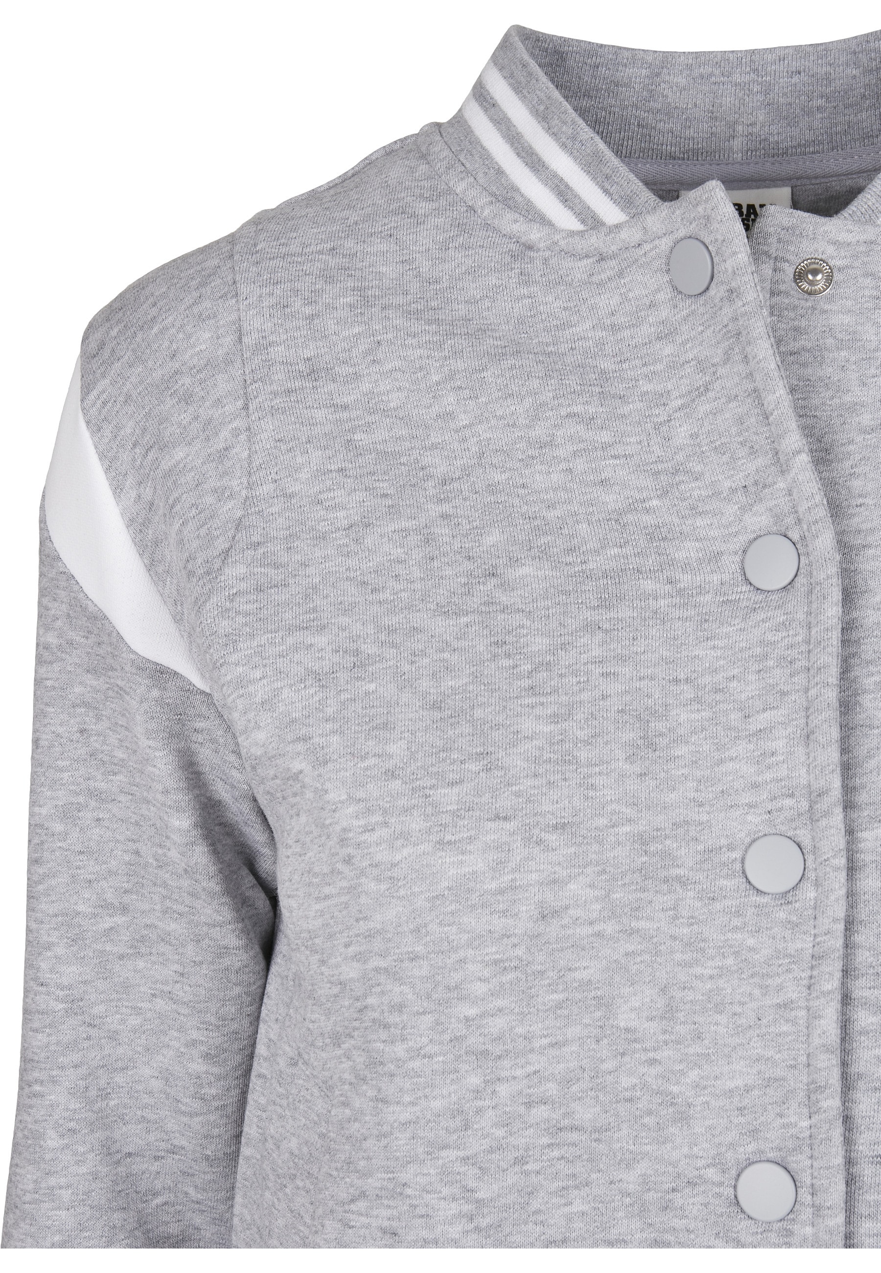 URBAN CLASSICS Collegejacke »Urban Classics Damen Ladies Organic Inset College Sweat Jacket« 1 Stk. tlg. ohne Kapuze