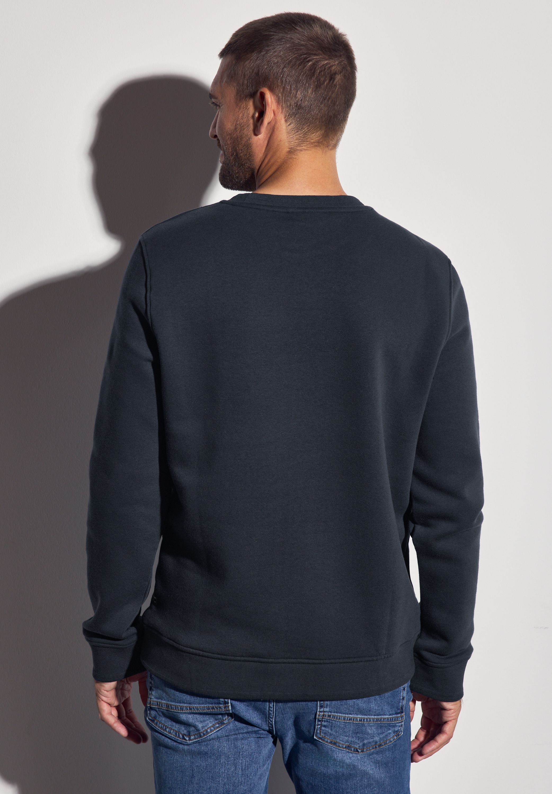 STREET ONE MEN Sweatshirt, mit Wording-Print