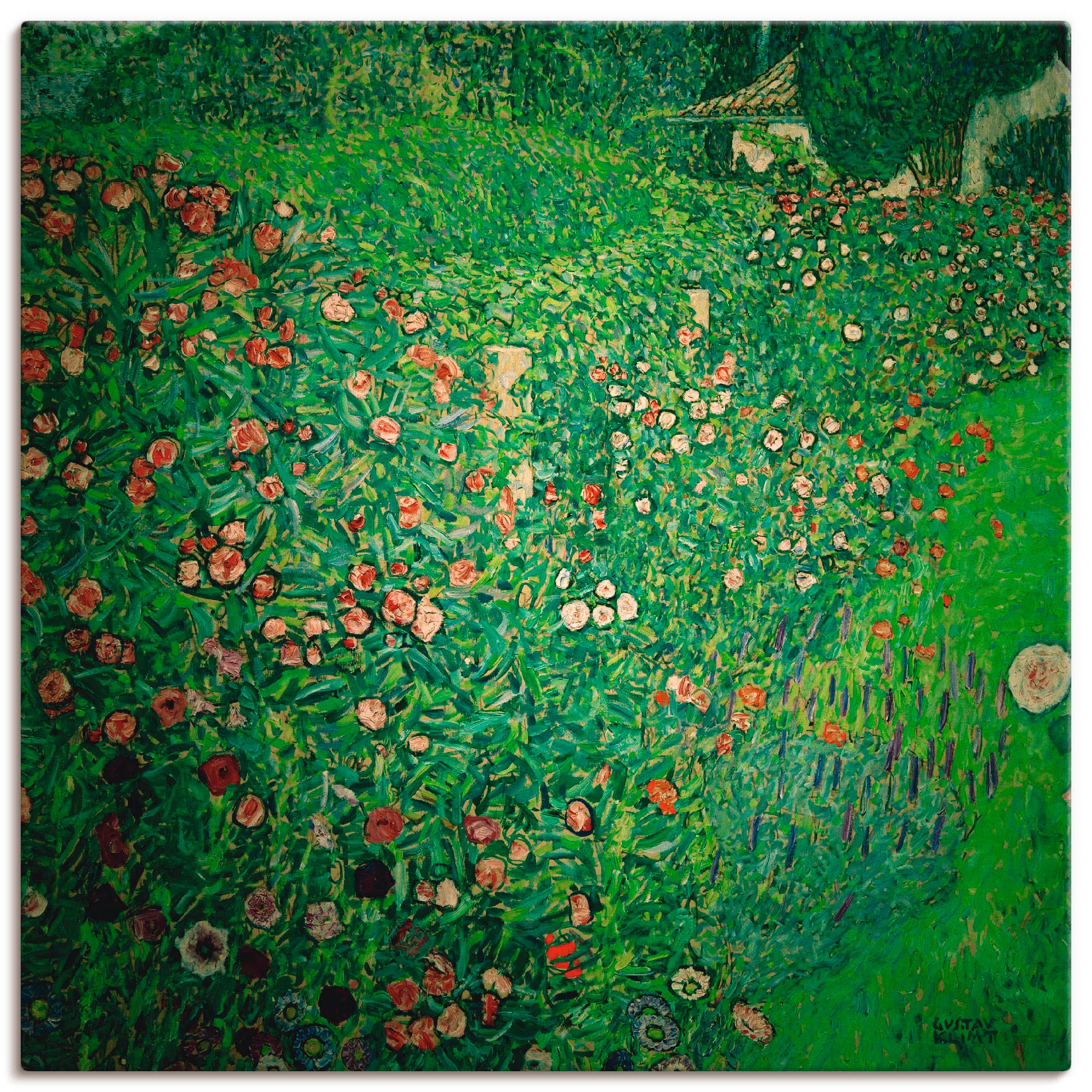 Artland Leinwandbild "Italienische Gartenlandschaft", Garten, (1 St.), auf Keilrahmen gespannt