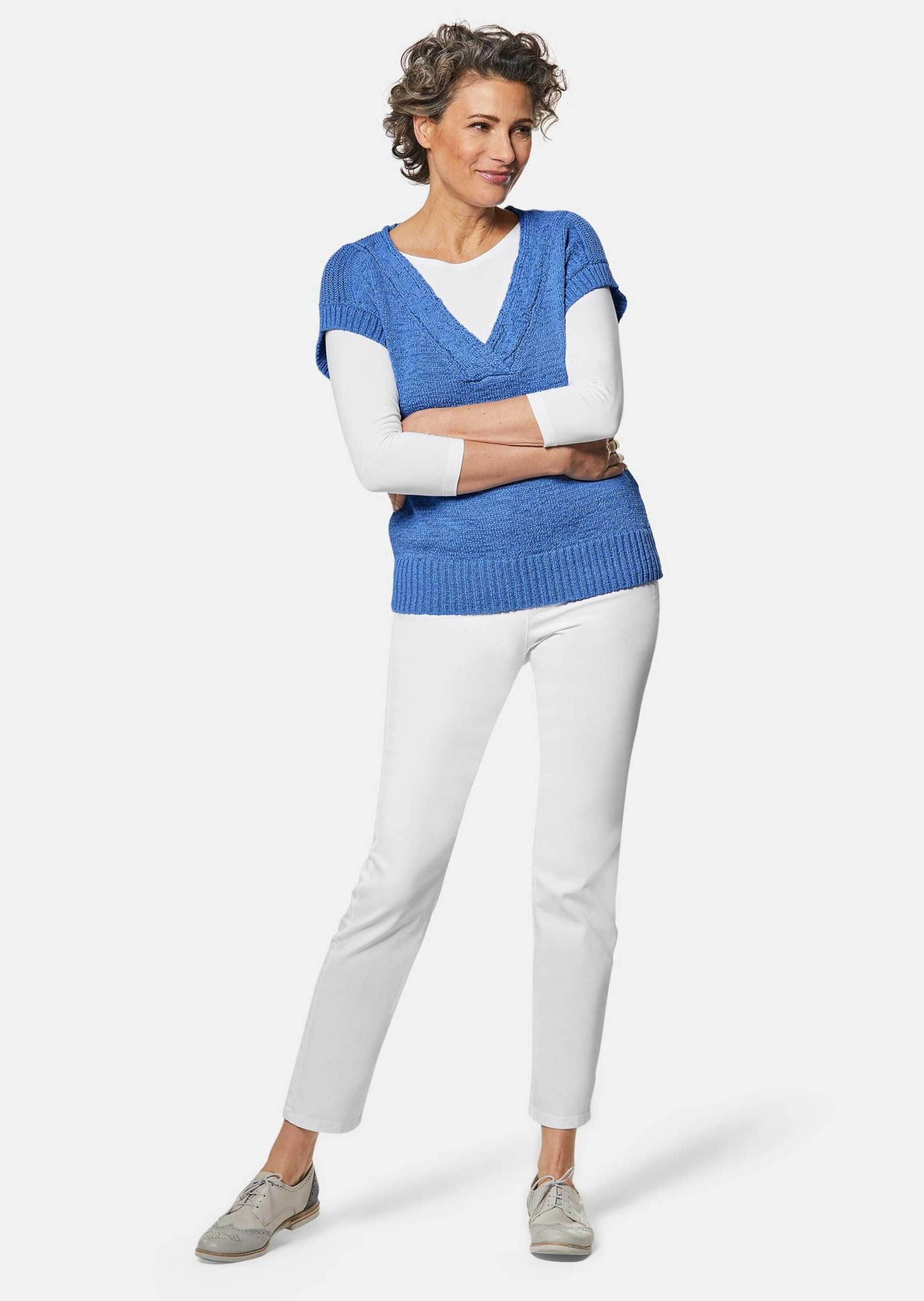 GOLDNER Rundhalspullover »Trageangenehmer Pullunder mit modischem Ausschnitt«