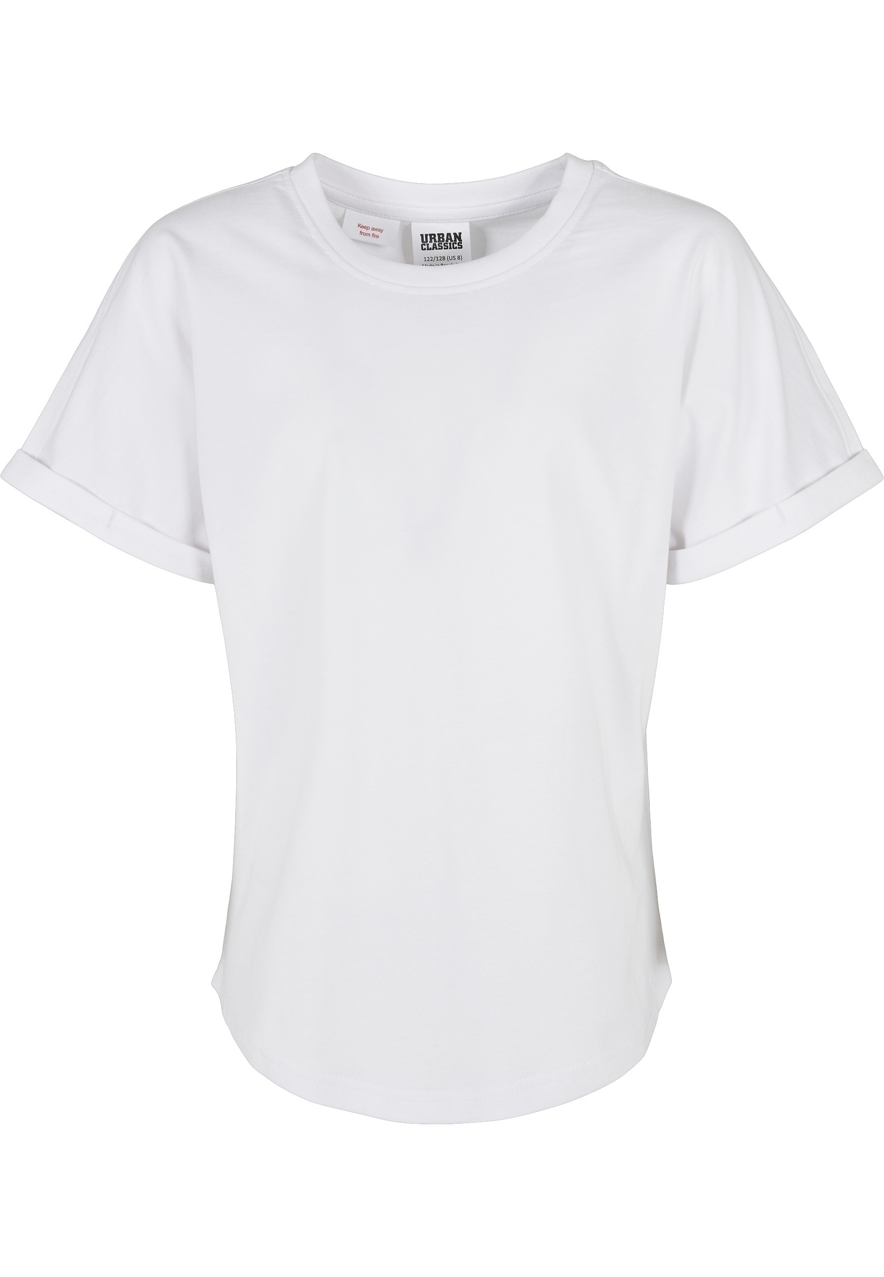 URBAN CLASSICS Kurzarmshirt »Urban Classics Herren Boys Long Shaped Turnup Tee 2-Pack« 1 Stk.