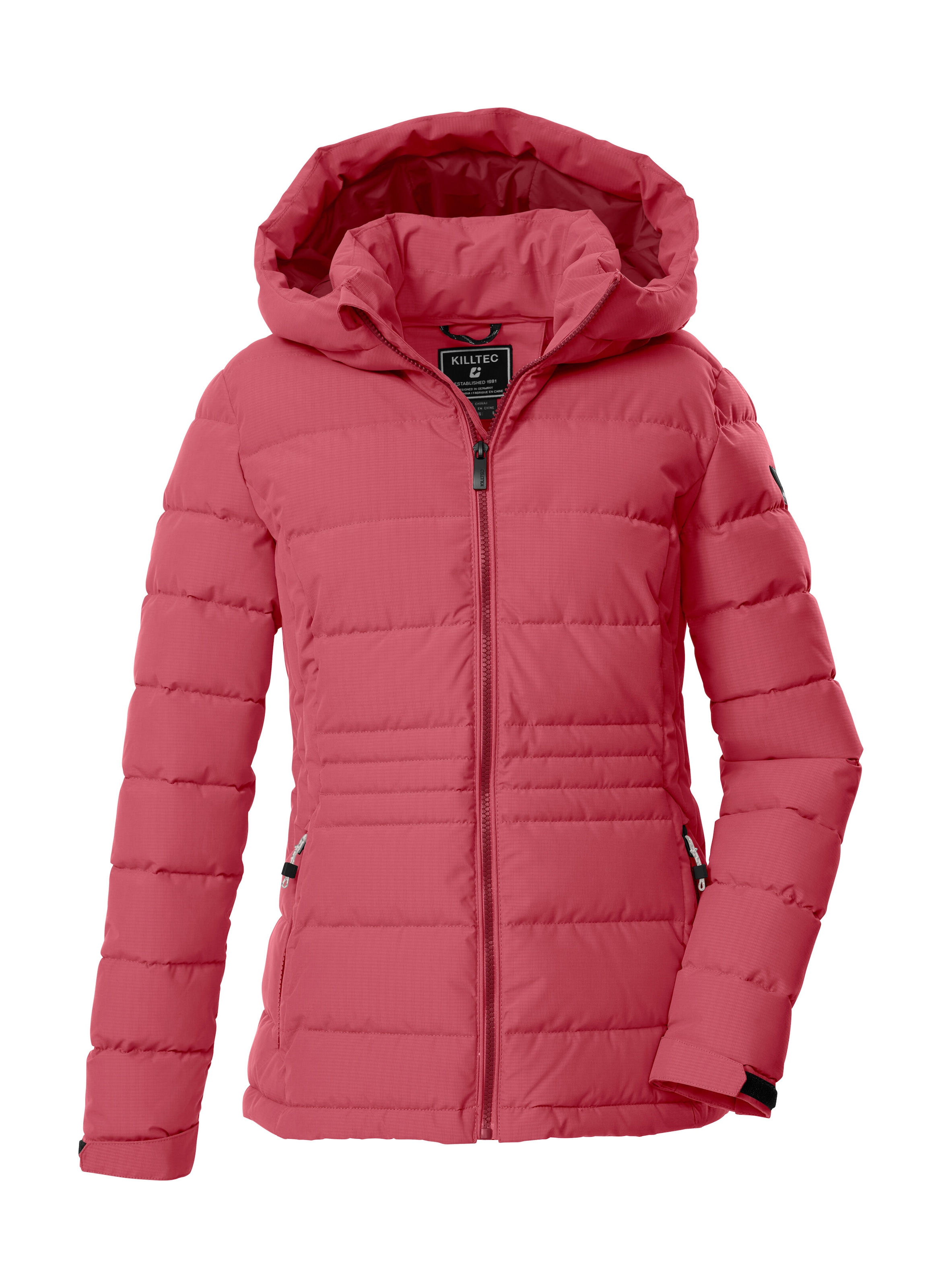 Killtec 1100000002199 "KOW 10 WMN QLTD JCKT" Winddichte, wasserabweisende Damen Steppjacke mit verstellbarer Kapuze