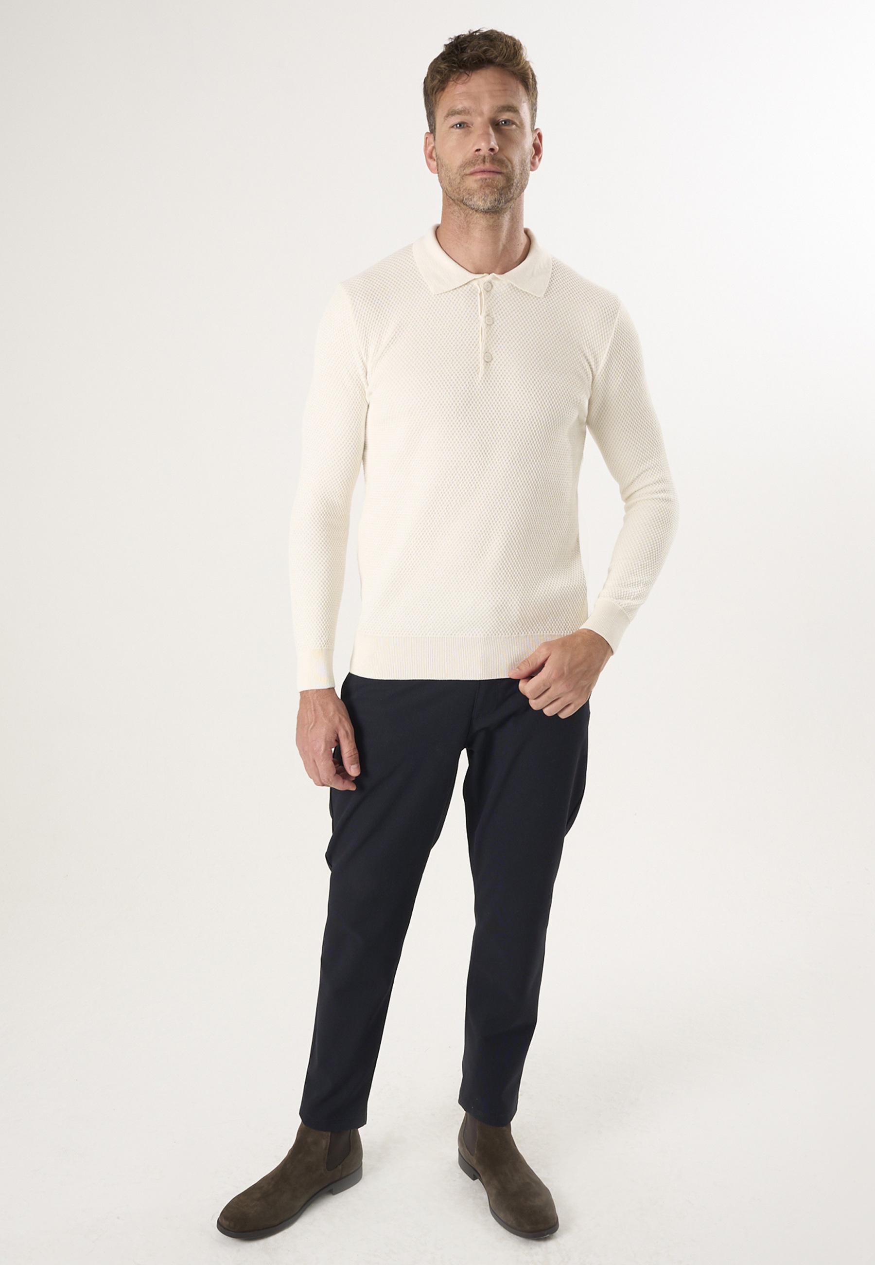 Felix Hardy Polokragenpullover »Pullover mit Polo-Kragen und Knöpfen«