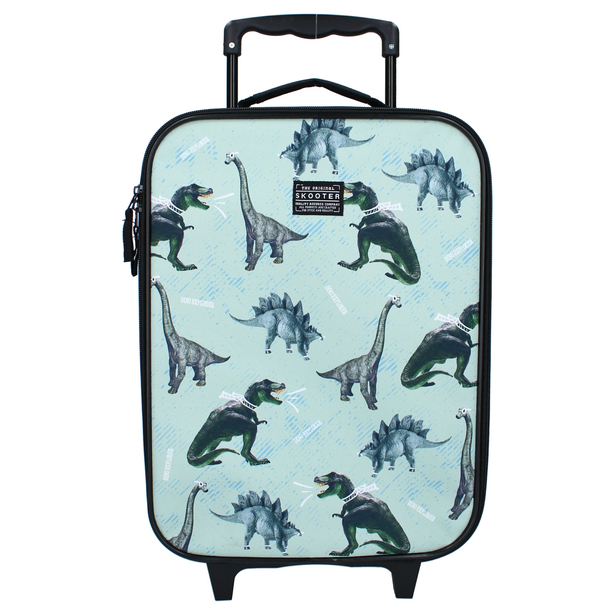 VADOBAG Kinder Trolley, blau, Polyester, mehrfarbig, Koffer, mit coolem Dino-Print