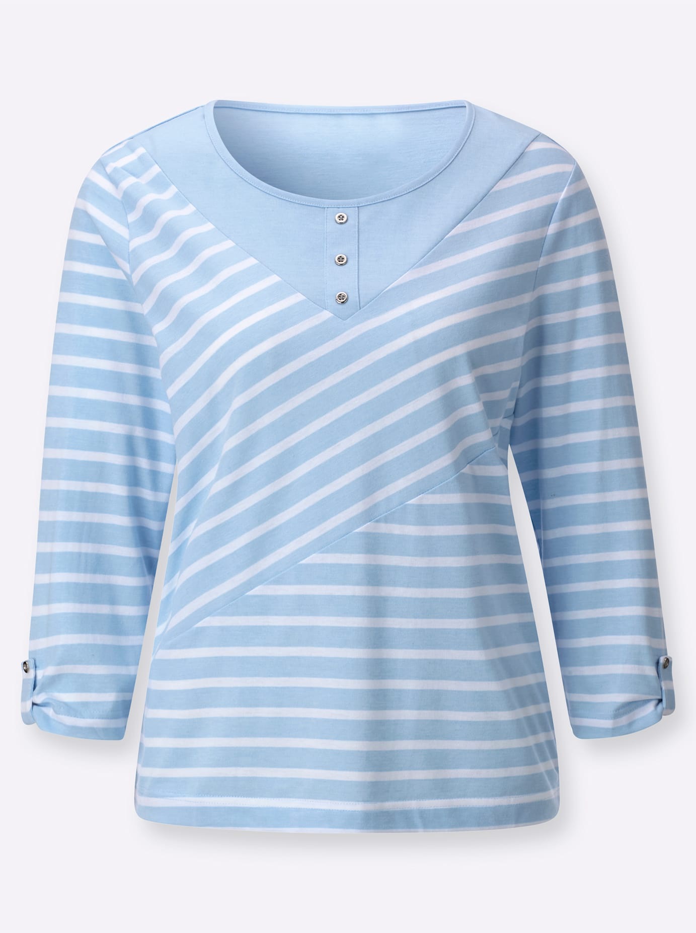 Thumbnail - Casual Looks 3/4-Arm-Shirt "Ringelshirt" 1 tlg.