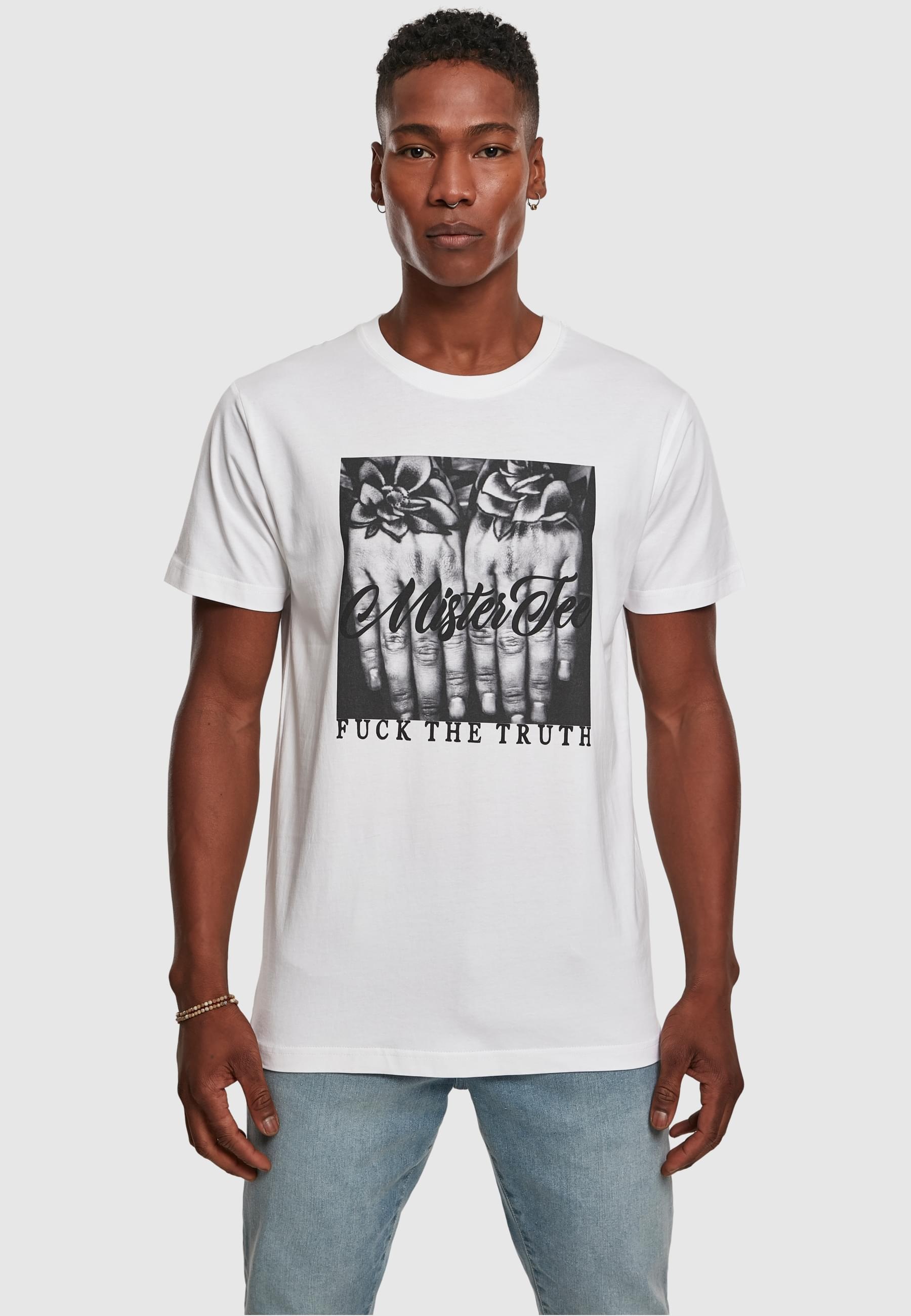 MisterTee Kurzarmshirt »MisterTee Herren Mister Tee Fuck The Truth Tee«, (1 tlg.)