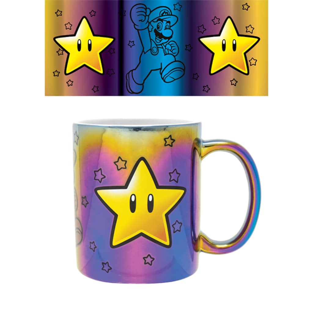 PYRAMID Tasse »Metallic Tasse - Super Mario - Star Power«, (1 tlg.)