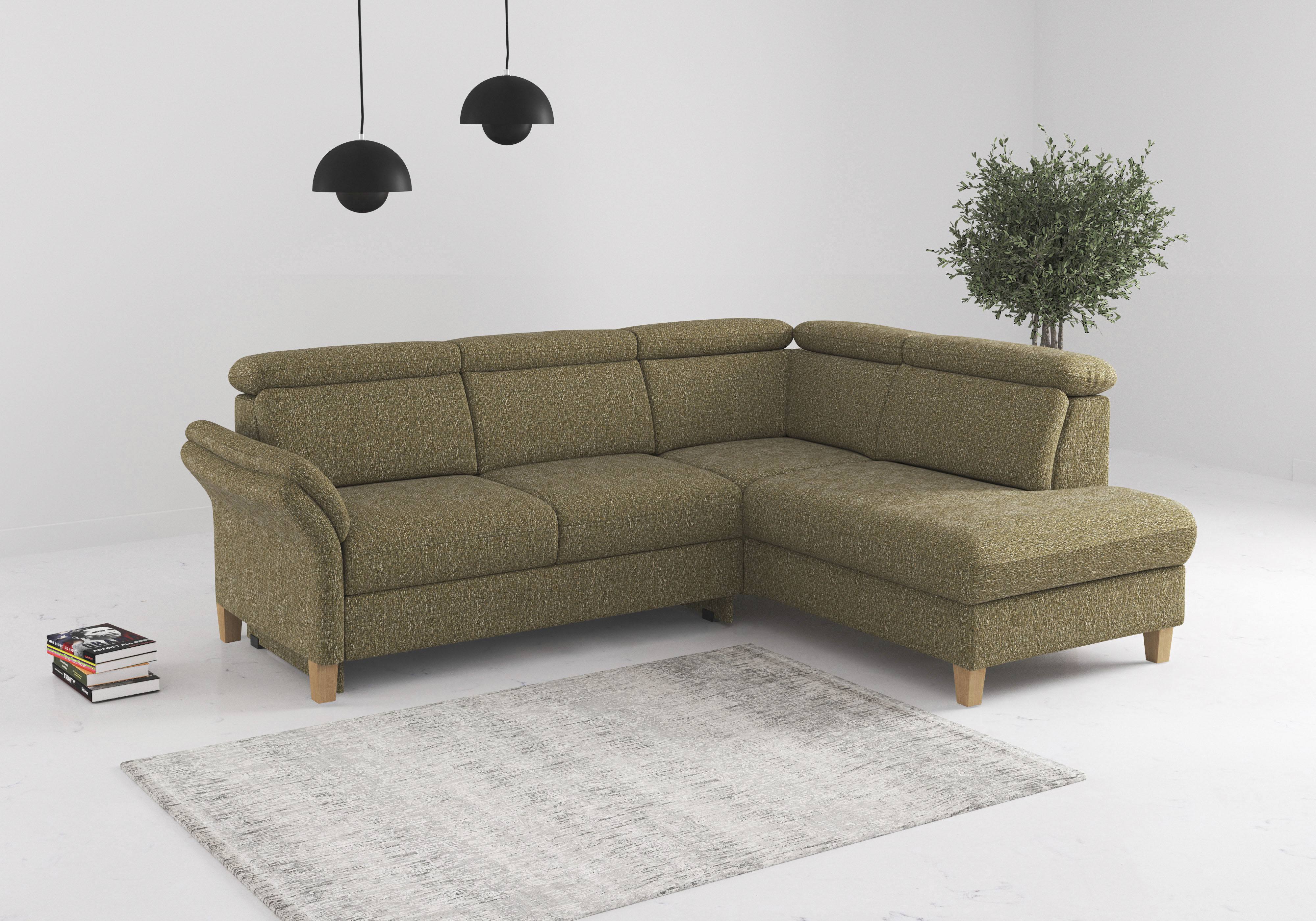 OTTO home Ecksofa "Glendale, L-Form" inkl. Kopfteilverstellung, wahlweise mit Vorziehsitz und Bettkasten