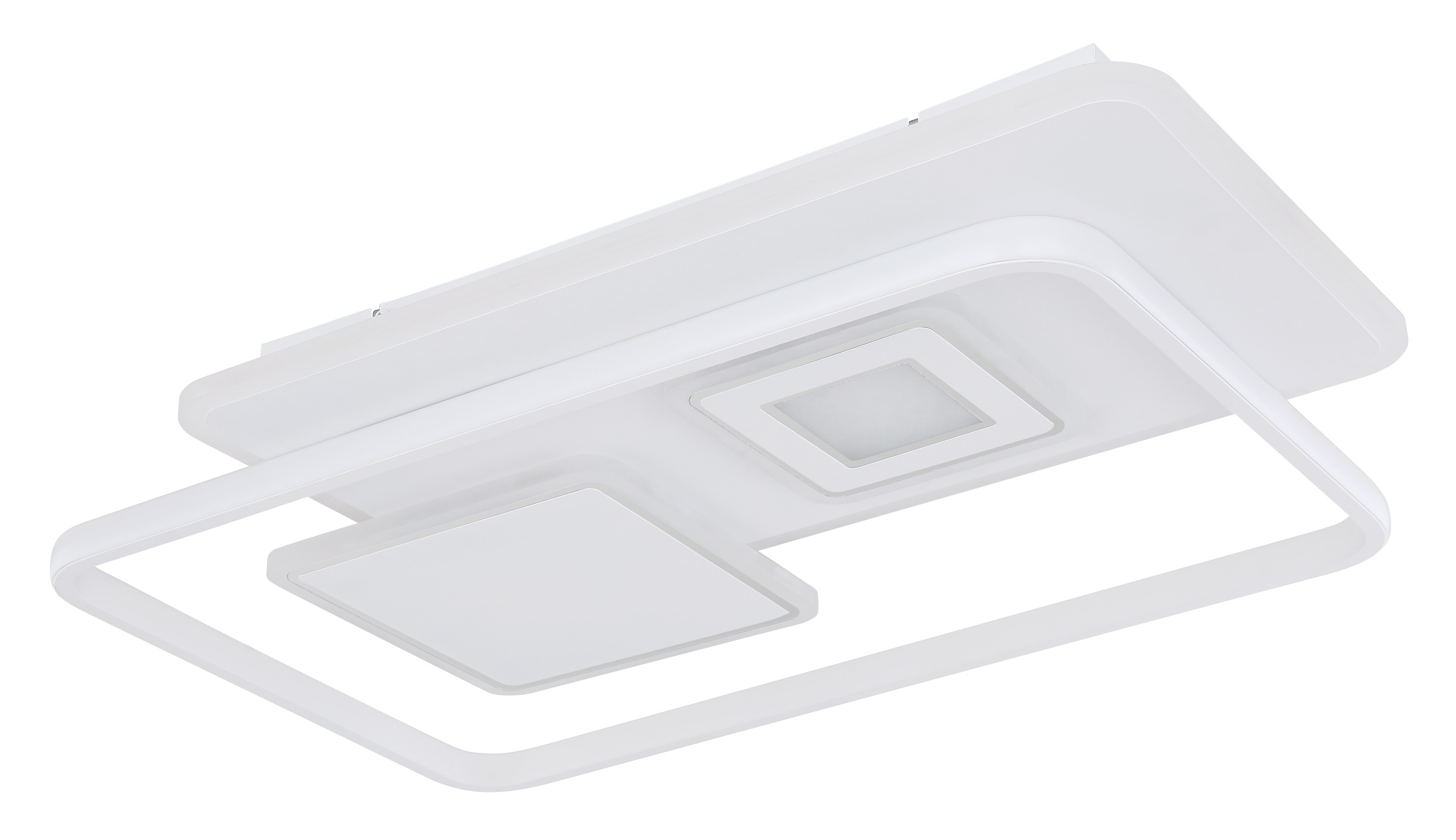 GLOBO LIGHTING Deckenleuchte »RODERICK« LED-Modul 1 Stk. Deckenleuchte Weiß/Opal, dimmbar, LED 55W, Fernbedienung